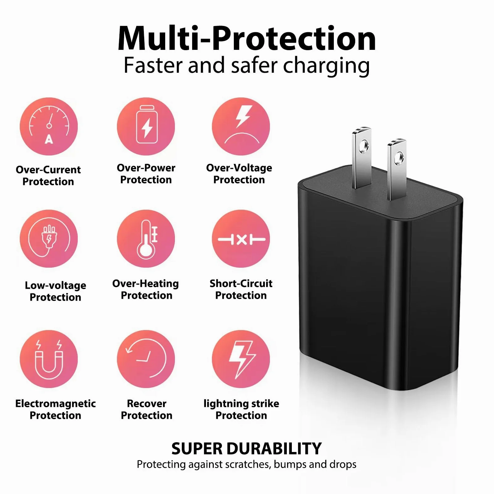 Caricabatterie rapido USB C da 1,8 m, compatibile con Samsung Galaxy 8/8 Classic 2025,7 Watch Ultra 2024/6 Classic, 5 Pro/4 Classic/3/Active 2/1 Adattatore di ricarica rapida da parete magnetica e