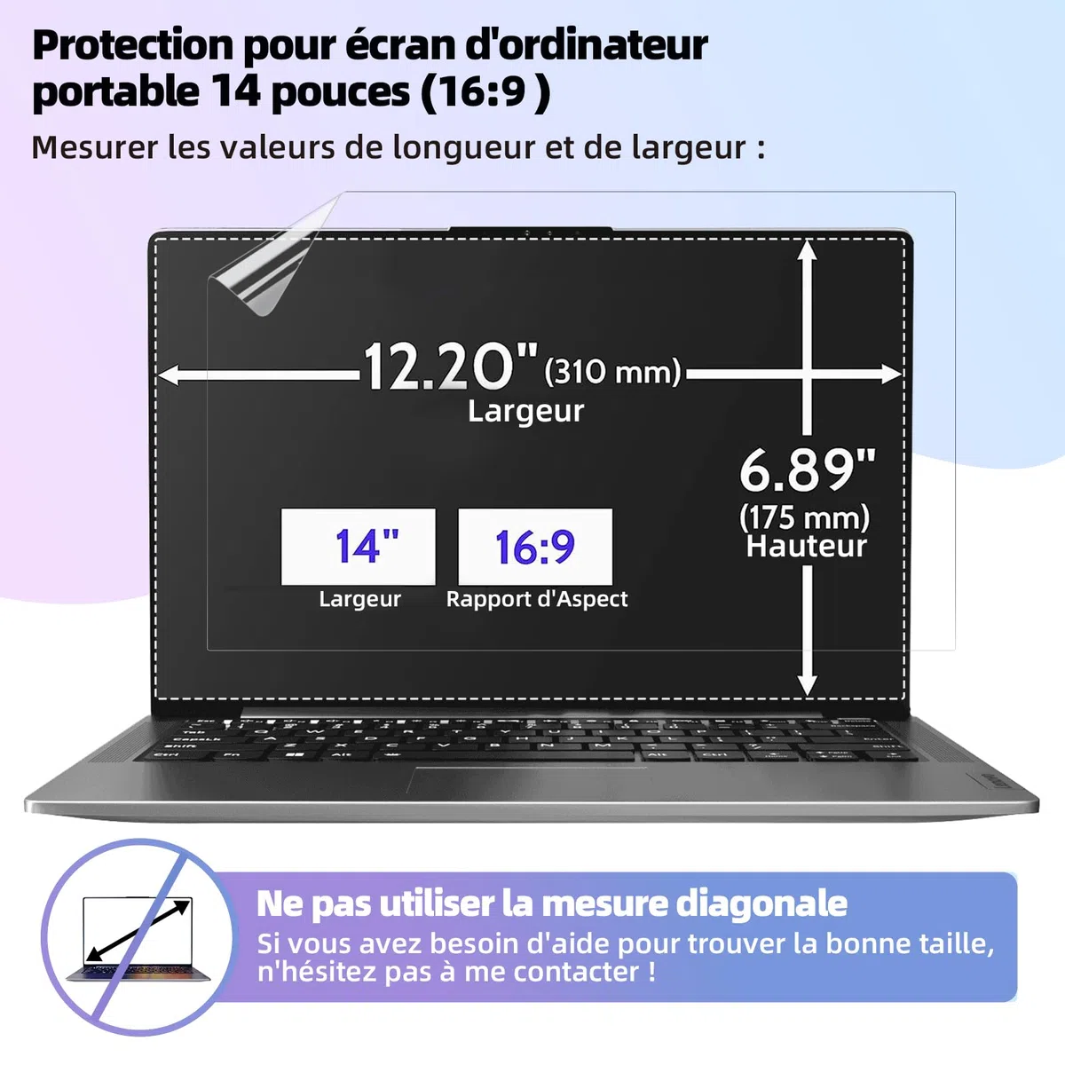 Mamol 2 Unità Protezione Dello Schermo per 14 Pollici 16:9 Aspetto, Anti-luce Blu Pellicola Protettiva Schermo Premium Per Schermo Pc Monitor, Anti Riflessi Protezione dello schermo per Computer