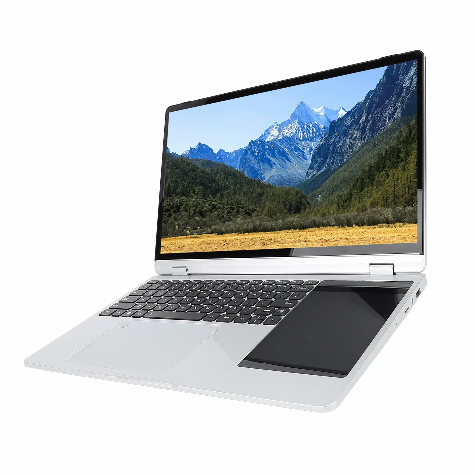 15.6in Computer per Laptop a Doppio Schermo, Tastiera Retroilluminata Ergonomica per Wins 11 PRO, PC per Laptop a Doppio Schermo per Lavoro/Multitasking, 32 GB RAM 256G Memoria Disco Rigido