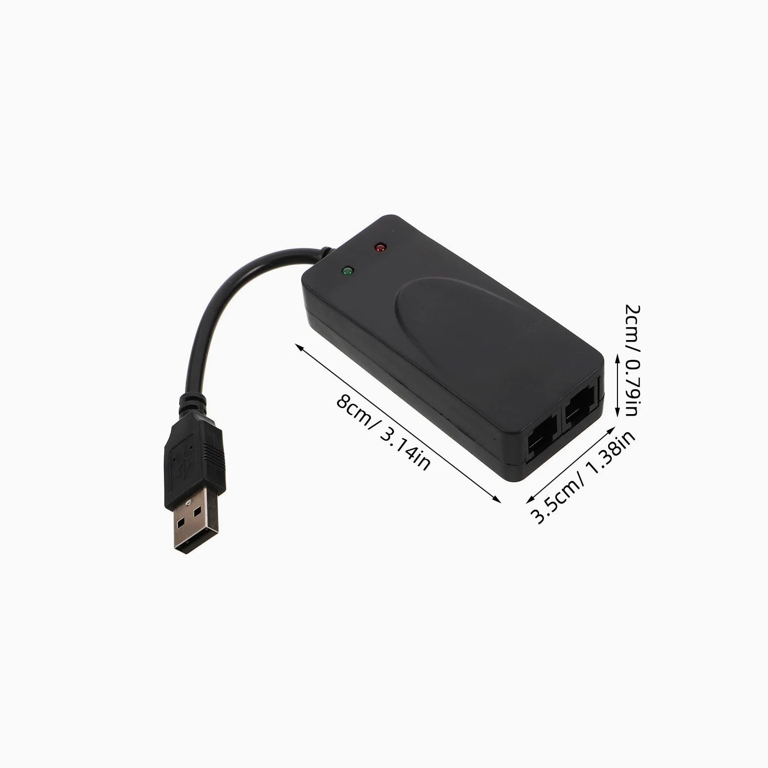Modem fax USB - Adattatore modem esterno a doppia porta alta velocità per connettività, accessori per computer per reti domestiche e per ufficio 56K