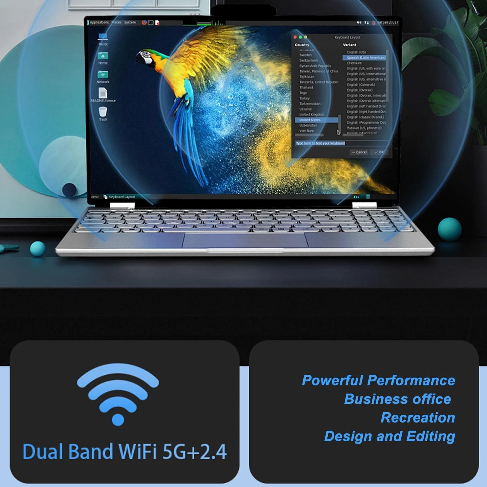 Gaming Laptop Quad Core CPU Dual Band WiFi 15.6 Pollici Business Laptop 16GB RAM Gaming (16G+128G Spina UE)