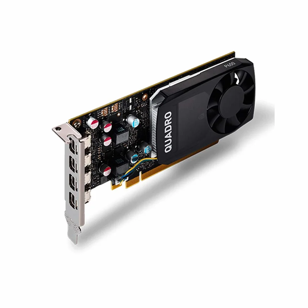 Nvidia Quadro P1000 Scheda grafica professionale PCIe Express 4 GB GDDR5 4X Mini DisplayPort Low & High Profile - Nero - Include 8 cavi di visualizzazione - Nuova scheda OEM normale in scatola