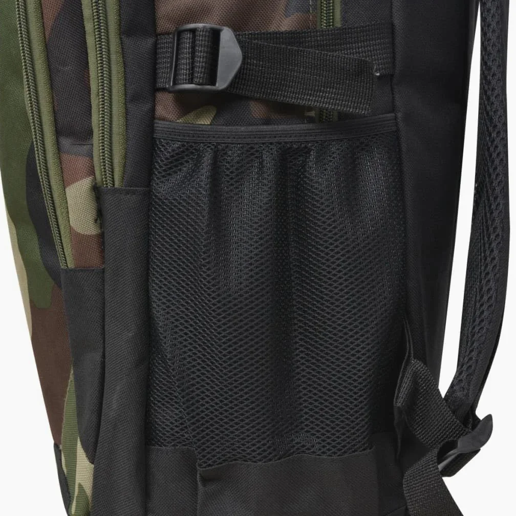 Zaino Scuola 40L Nero e Mimetico in Poliestere 600D Rivestito 33x17x50 cm Idrorepellente con Spallacci Imbottiti 3 Scomparti Scomparto Laptop per Scuola Università Viaggio
