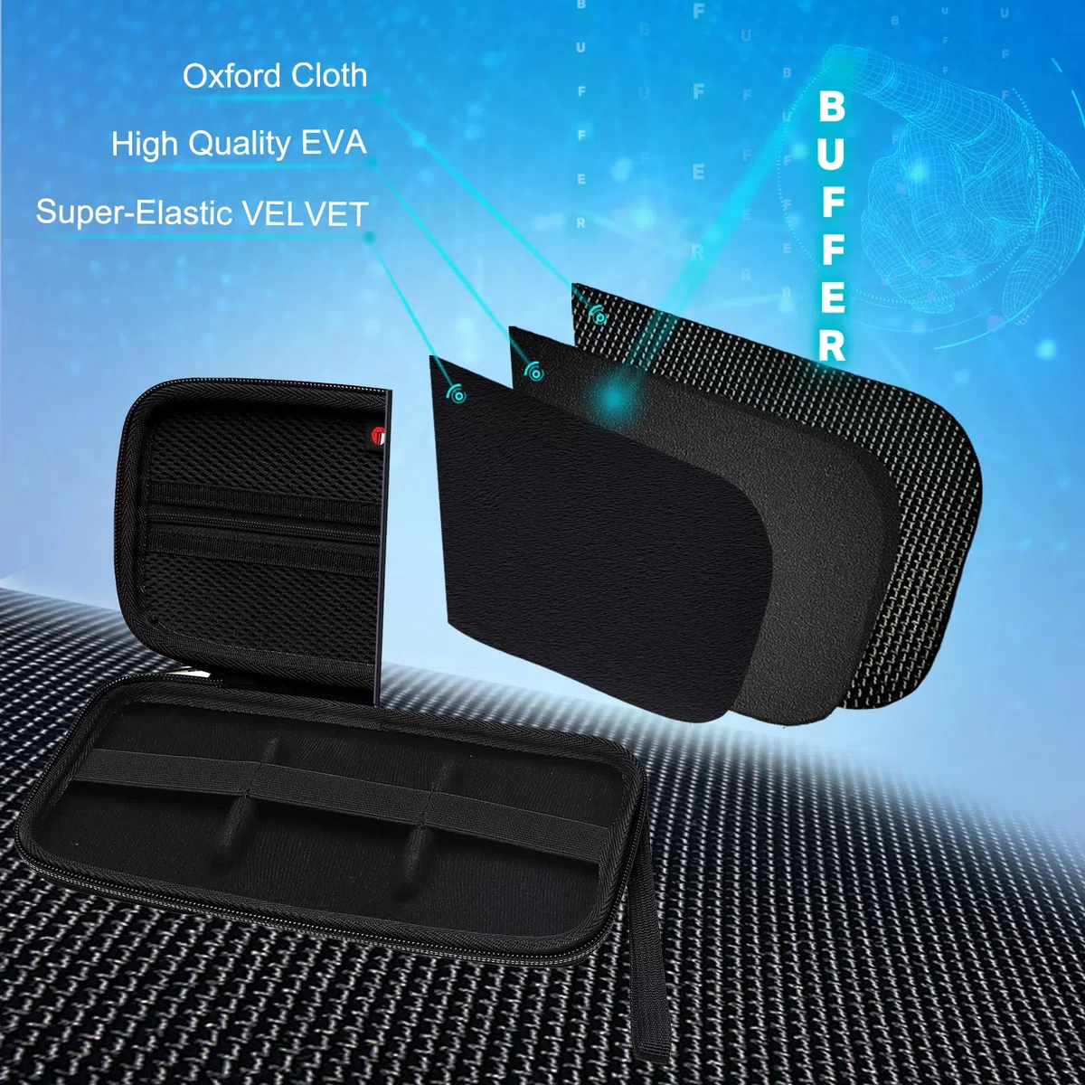 XANAD Custodia per Samsung T7/Shield/T9/ Netac ZX20 / Crucial X9/X10 Pro/Toshiba 512GB 1TB 2TB 4TB External SSD Nero