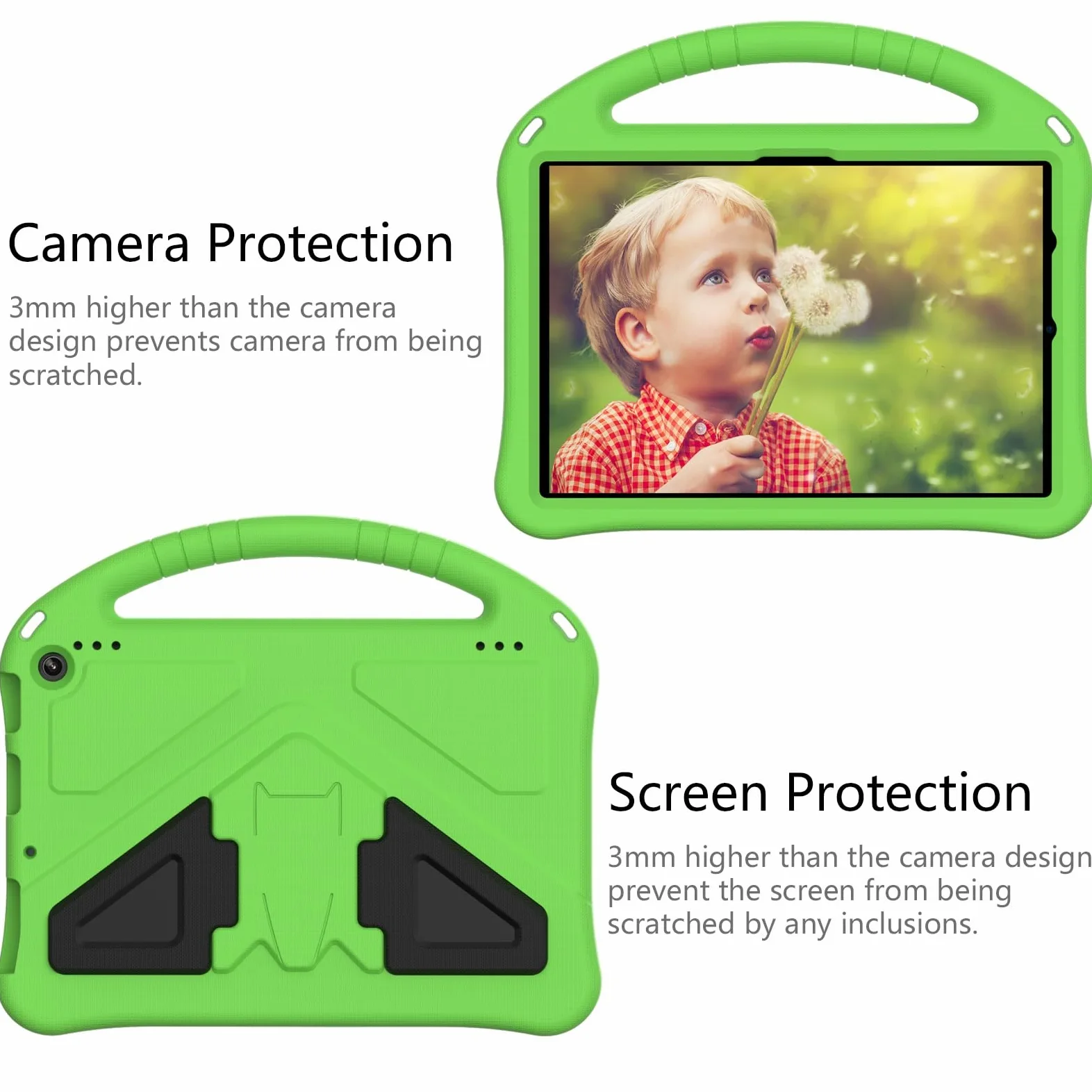 Custodia protettiva per tablet PC compatibile con Kindle Fire HD10/HD10 Plus 2021, custodia protettiva leggera in EVA per bambini, custodia protettiva antiurto resistente agli urti a prova di caduta