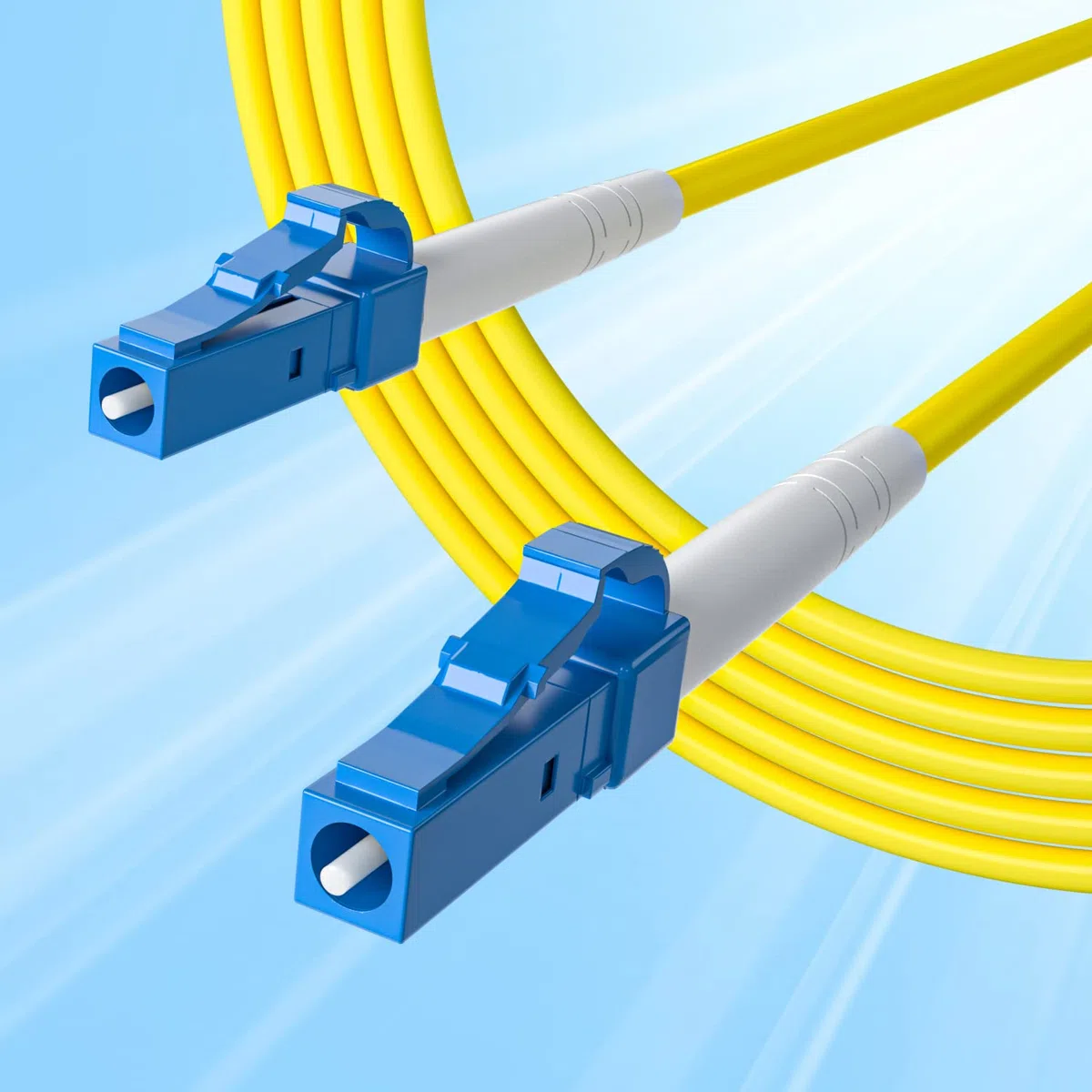 LC-LC Simplex Fiber Patch Cord, 9/125μm Single Mode, LSZH, 100 ft/30 m