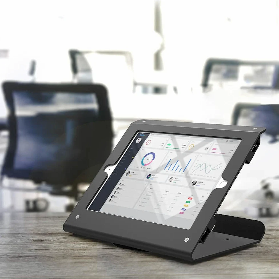 Supporto antifurto per iPad 10,2 pollici di 9a /8a /7a generazione, base girevole a 360 gradi, supporto per iPad da tavolo per negozi, supermercati, ecc.