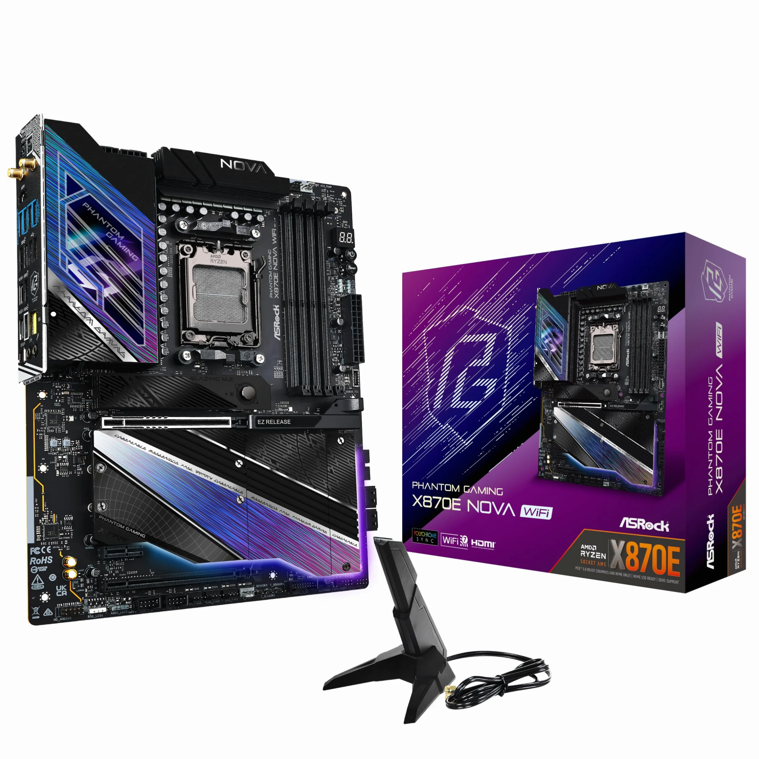 Asrock Mk X870e Nova Wifi Amd X870e Socket Am5 Atx (x870e Nova Wifi)