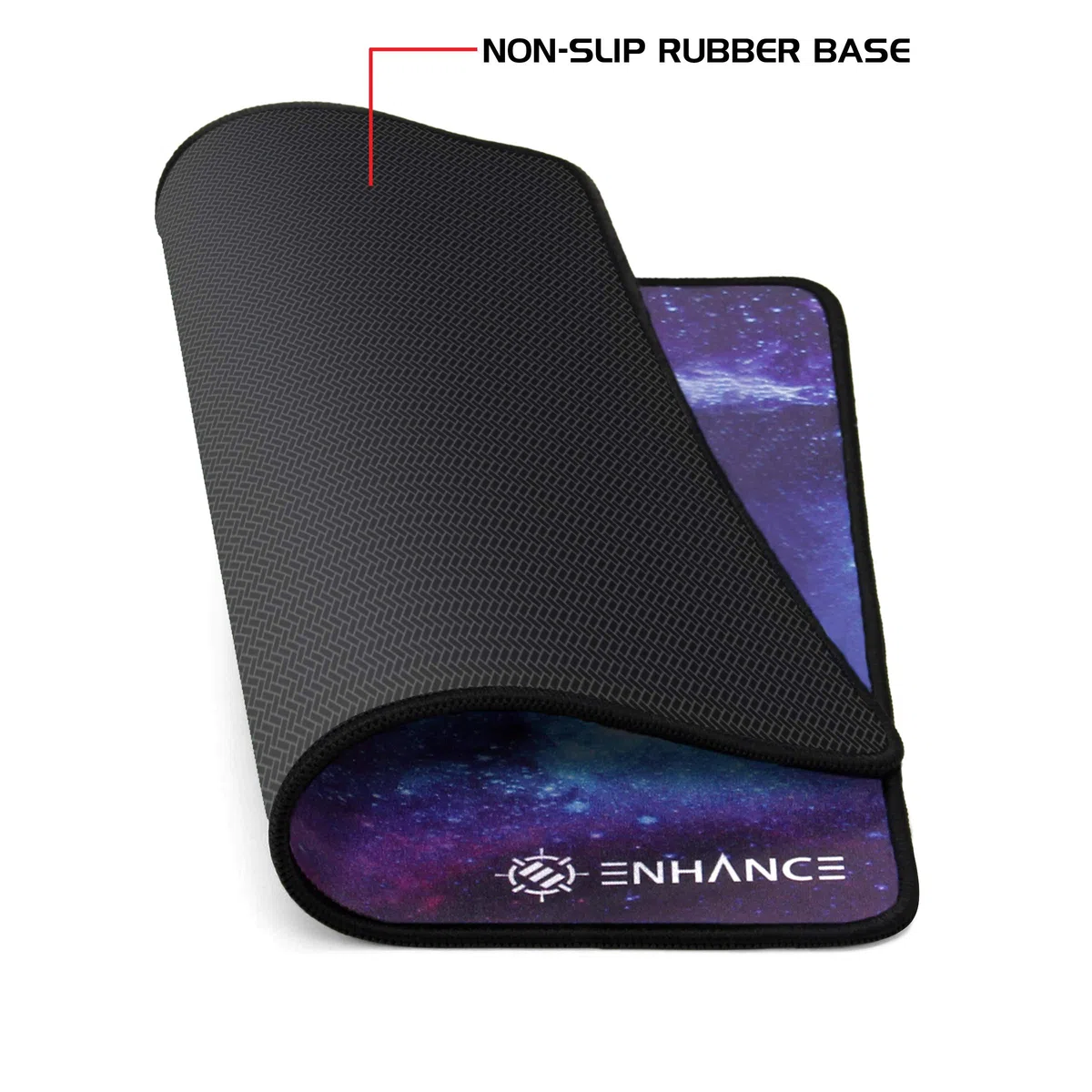ENHANCE Ampio Tappetino per Mouse da Gioco XL - Tappetino per Mouse Grande, Cuciture Anti-sfilacciatura, Base in Gomma Antiscivolo, Tracciamento ad Alta Precisione - Serie Voltaic (Galaxy)