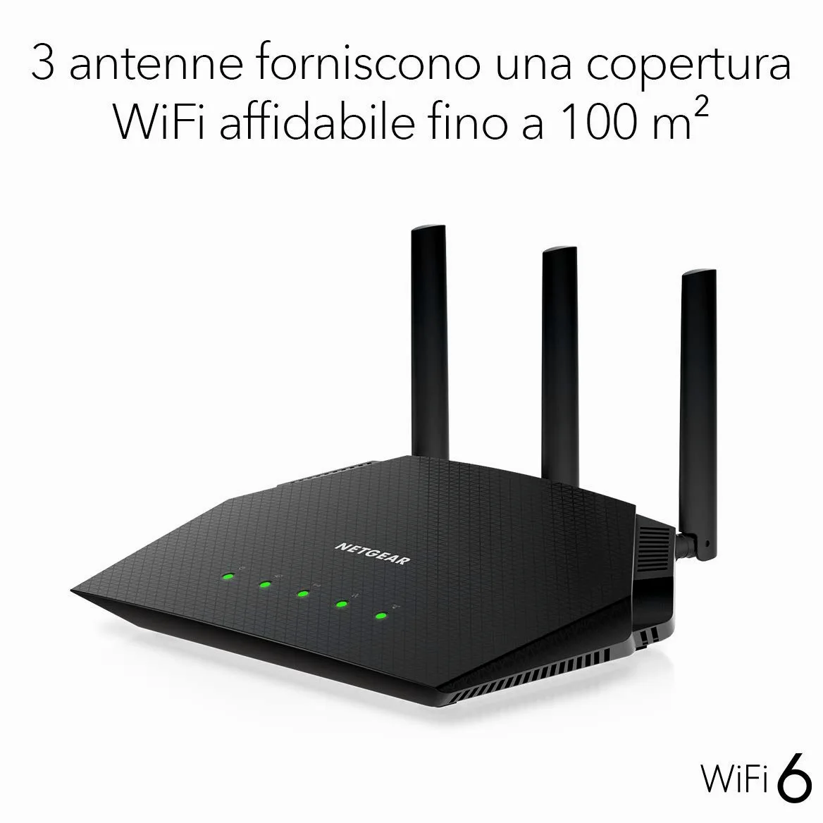 NETGEAR Nighthawk Router WiFi 6 (RAX10), Dual-Band Velocità Wireless AX1800 (fino a 1.8 Gbps), Copertura fino a 100 m2