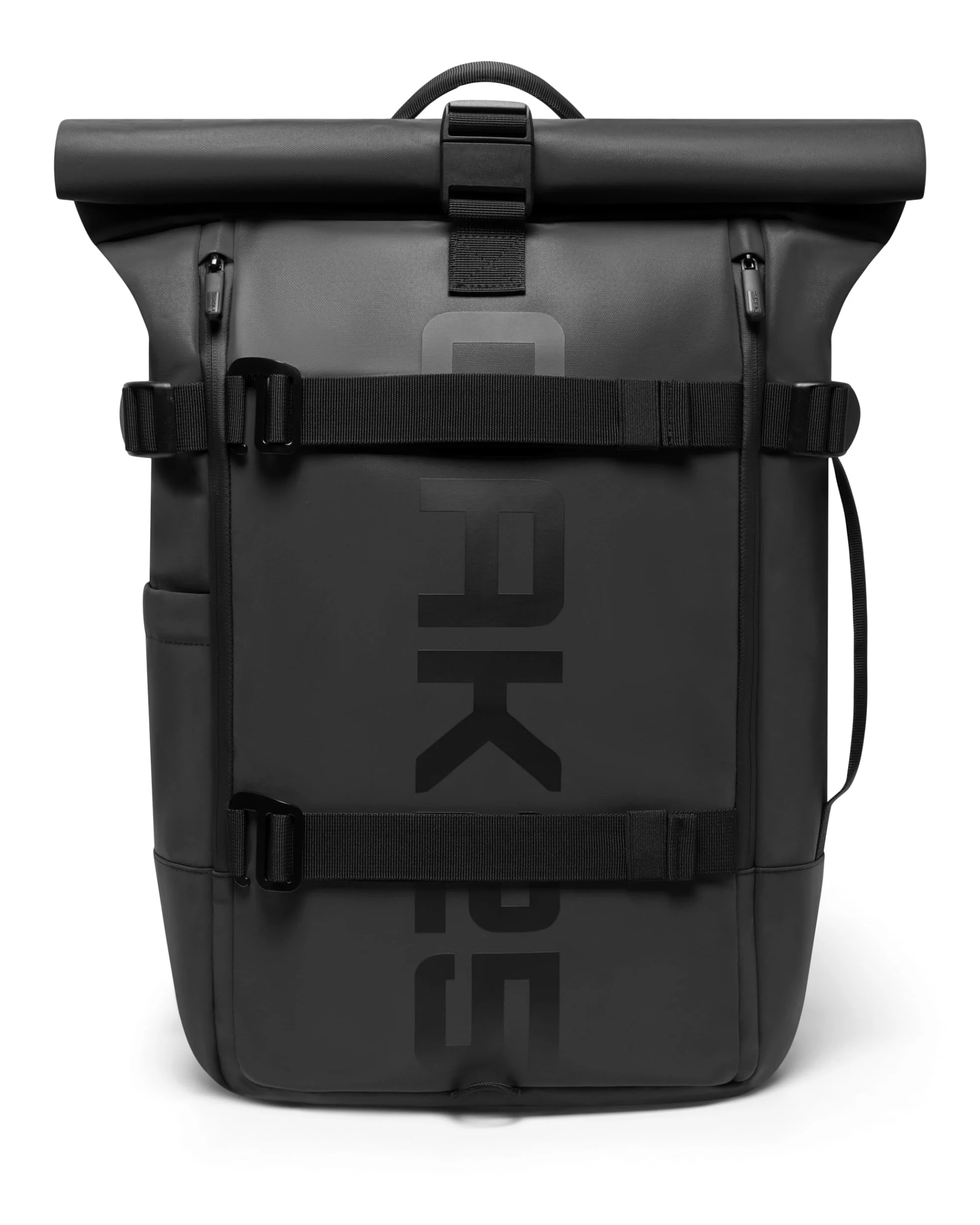 OAK25 Zaino Rolltop Riflettente da Donna & Uomo Nero - Luminite Rolltop - Zaino Roll Top per il Lavoro e la Bicicletta - Scomparto per Laptop fino a 16 Pollici - 23L Riflettente
