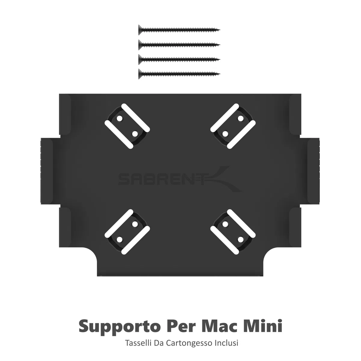 SABRENT Mac Mini VESA Mount/Wall Mount/Under Desk Mount [Black] (BK-MABM)