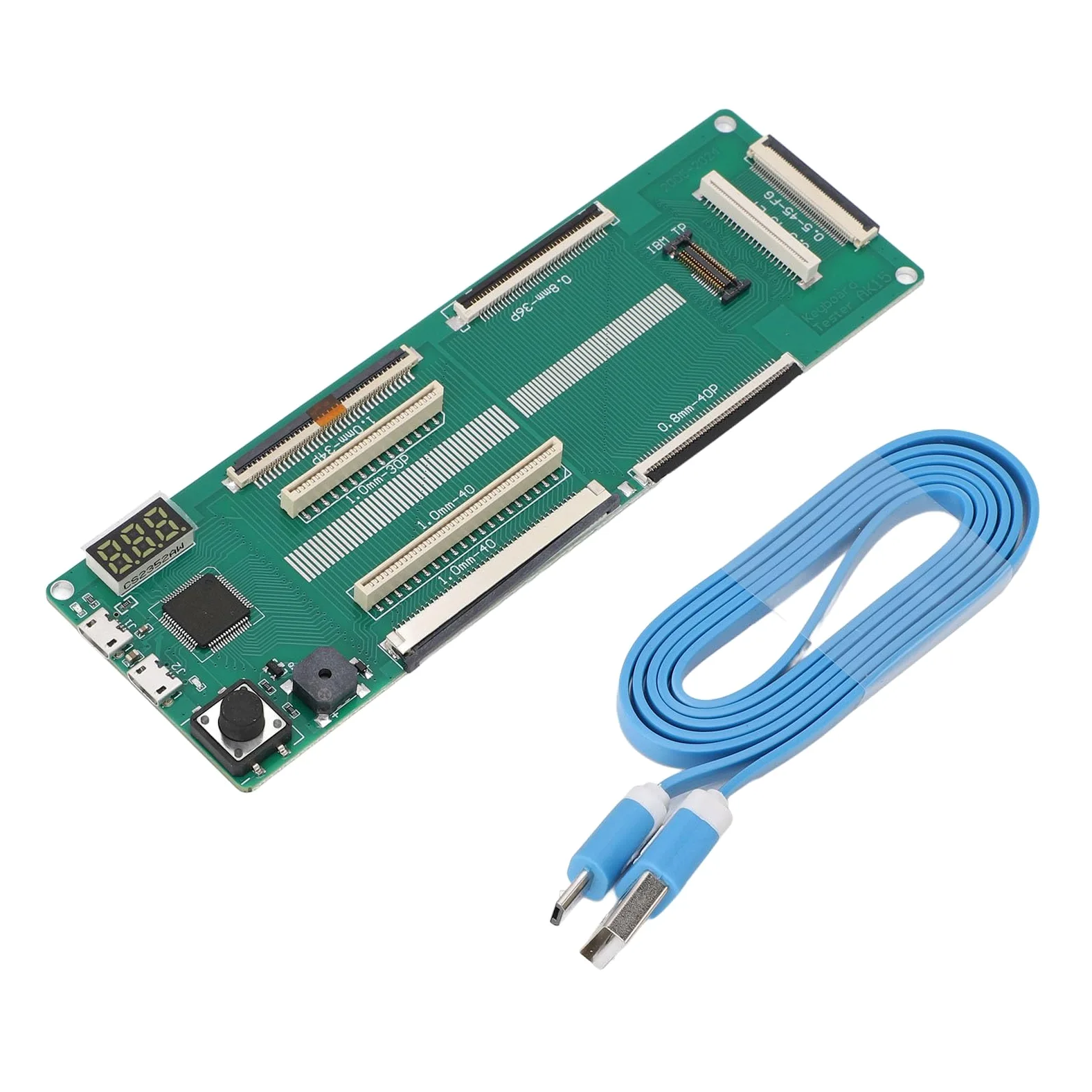 Generic Tester per Tastiera Portatile Strumento di Test Durevole con Display Digitale per Varie Marche di Tastiere Design Portatile con Cavo USB, Dimensioni Compatte per gli Appassionati di Tecnologia