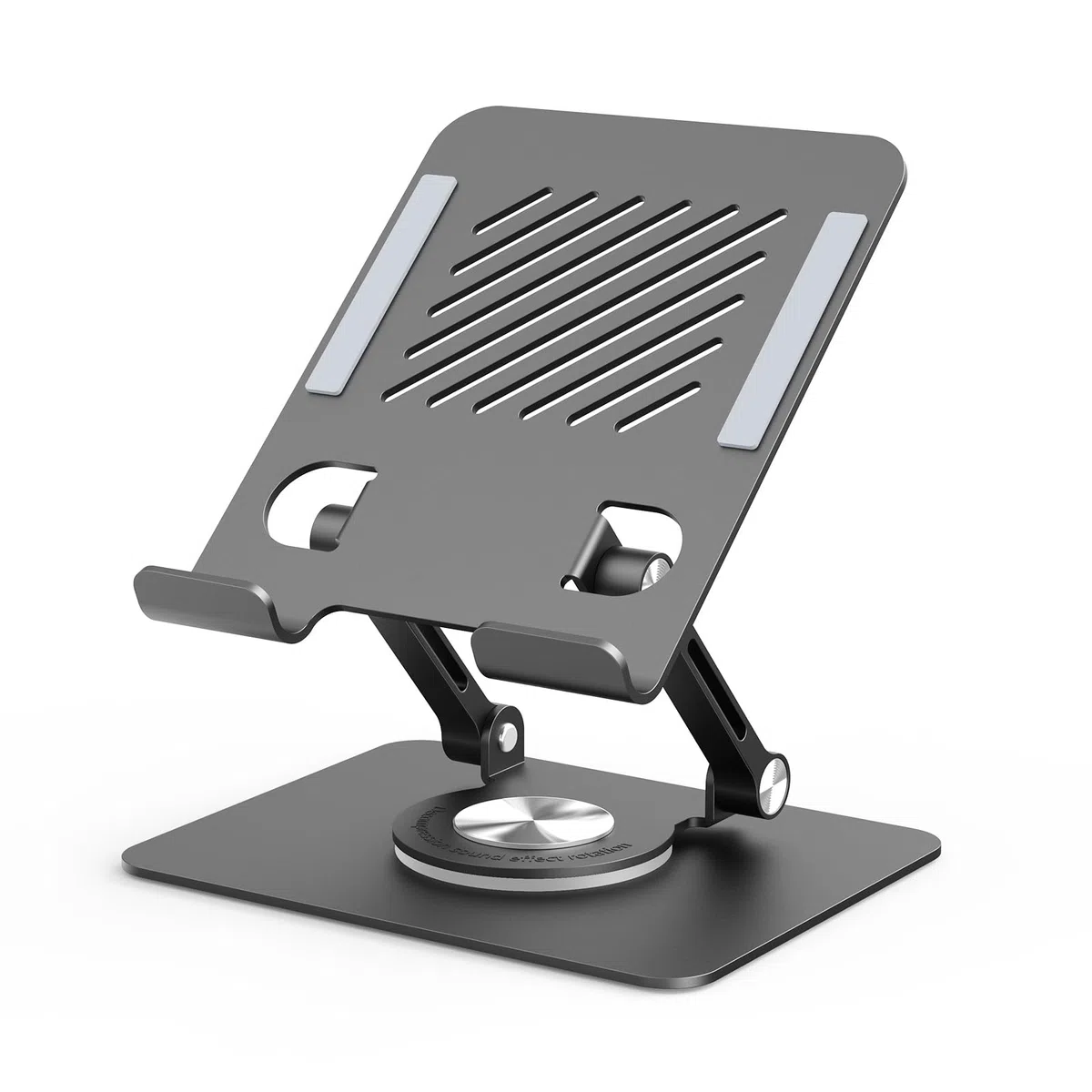 JOIOT Supporto Tablet Supporto iPad Regolabile Supporto Pieghevole in Alluminio Tablet e telefoni Compatibile Con iPad Pro Air Mini 6 Phone 14 Galaxy Tab A8 Superfici Fino a 12.9 Pollici Nero