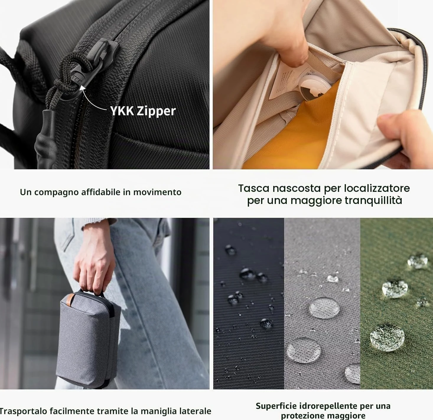 PGYTECH Mini Organizzatore di Cavi Elettronici, Custodia Tech da Viaggio Impermeabile, Borsa Organizer per Cavi, Banca di Potere, Scheda SD e Altri Accessori Elettronici, Nero