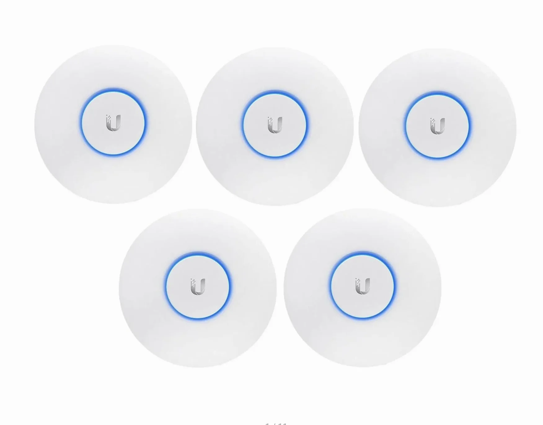 Ubiquiti - Confezione da 5 U6+ punti di accesso WiFi 6, 1500 ft² copertura, 300+ utenti, PoE, MIMO 2x2, velocità 573.5/2402 Mbps, montaggio a soffitto, bianco
