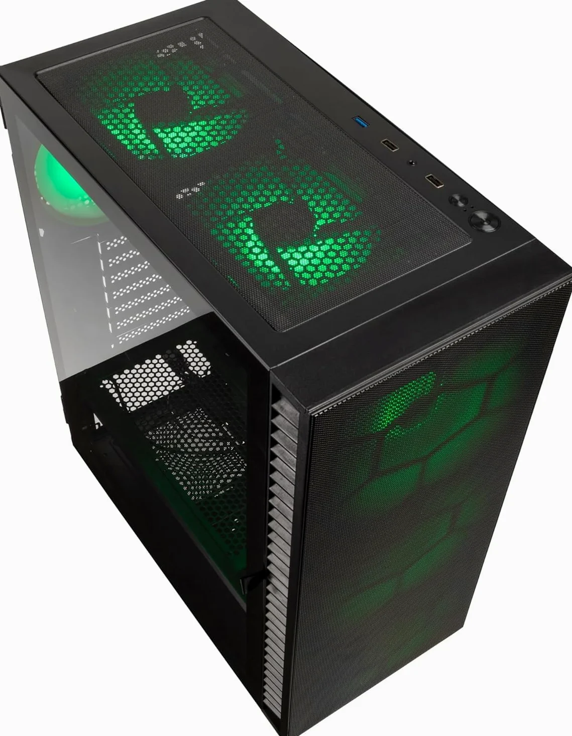 EMCA4 Computer Gaming PC Assemblato Fisso Ryzen 7 5700X - RTX 5060 8GB - SSD M.2 1TB nvme - Ram 32GB DDR4 3200Mhz - 6 ventole RGB - WIFI - Windows 11