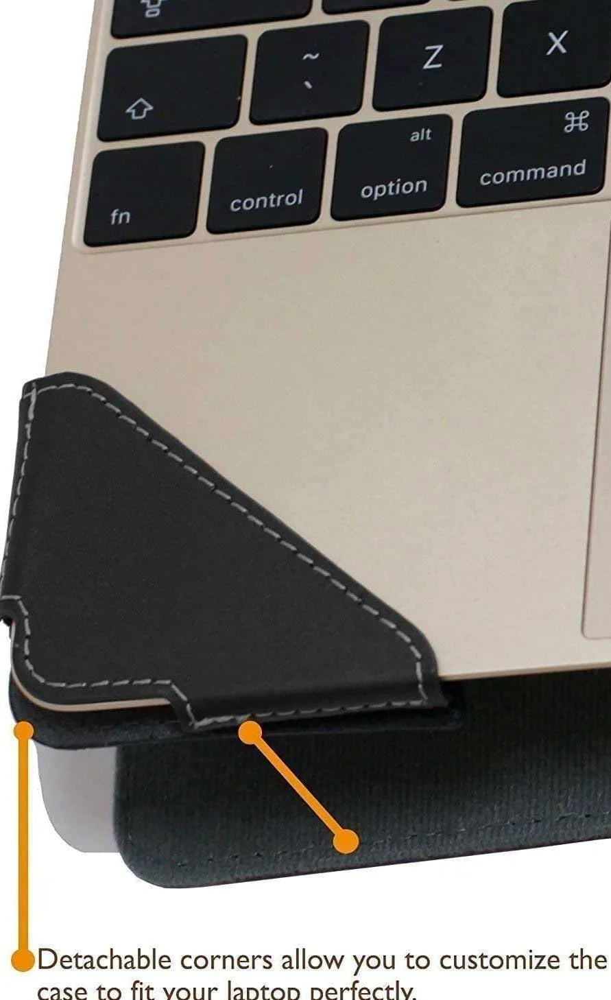 Serie Profile - Custodia in pelle nera per computer portatile - Compatibile con l'OMEN by HP 16-c0008na 16.1" Gaming Laptop
