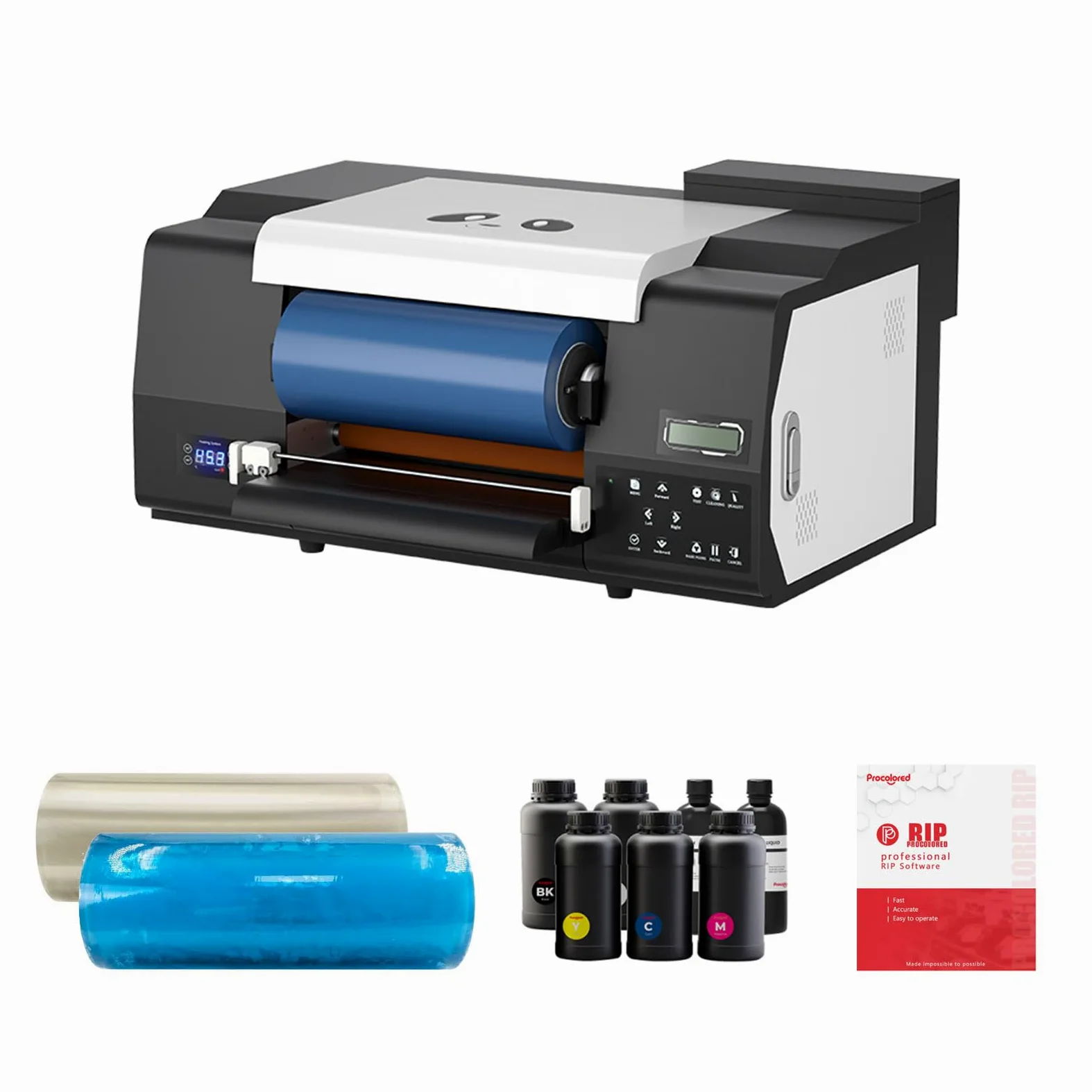 Procolored VF13Pro Stampante UV DTF 2 in 1 per Stampa e Laminazione di Adesivi, Doppia Testina XP600, Stampante UV Compatta per Trasferimenti su Tazze, Vetro, Metallo, Legno e Plastica
