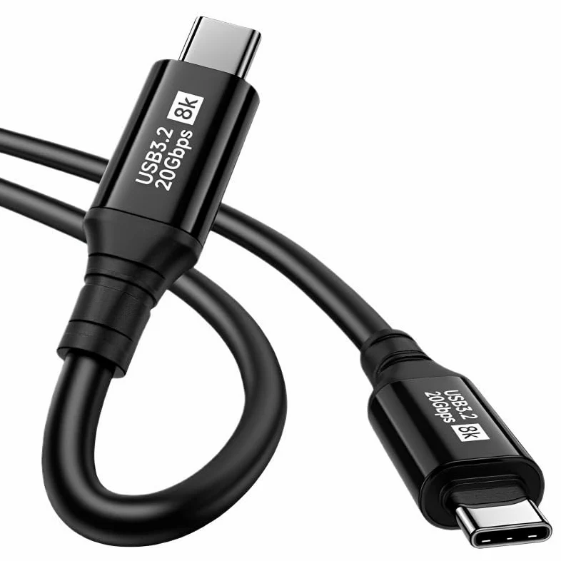 Cavo USB C a C PD da 100 W ricarica rapida*/ing 8K Cavo di uscita video ad alta velocità trasferimento dati Dual Type C (1,5 m)