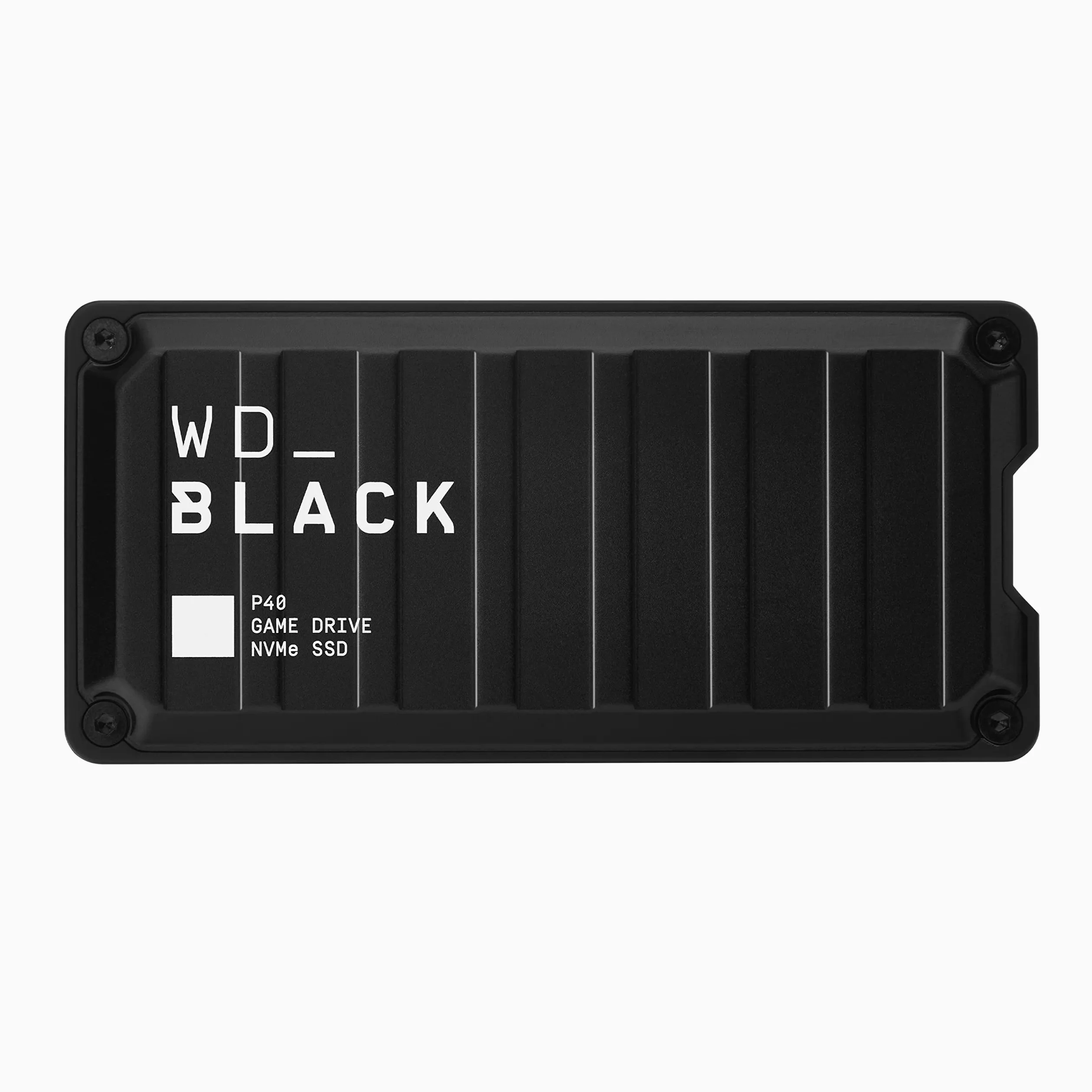 WD_BLACK P40 2TB SSD Game Drive USB-C USB 3.2 Gen 2x2 Unità a stato solido NVMe esterna fino a 2000 MB/s Effetti luminosi RGB personalizzabili werkt met Playstation, Xbox, pc en Mac