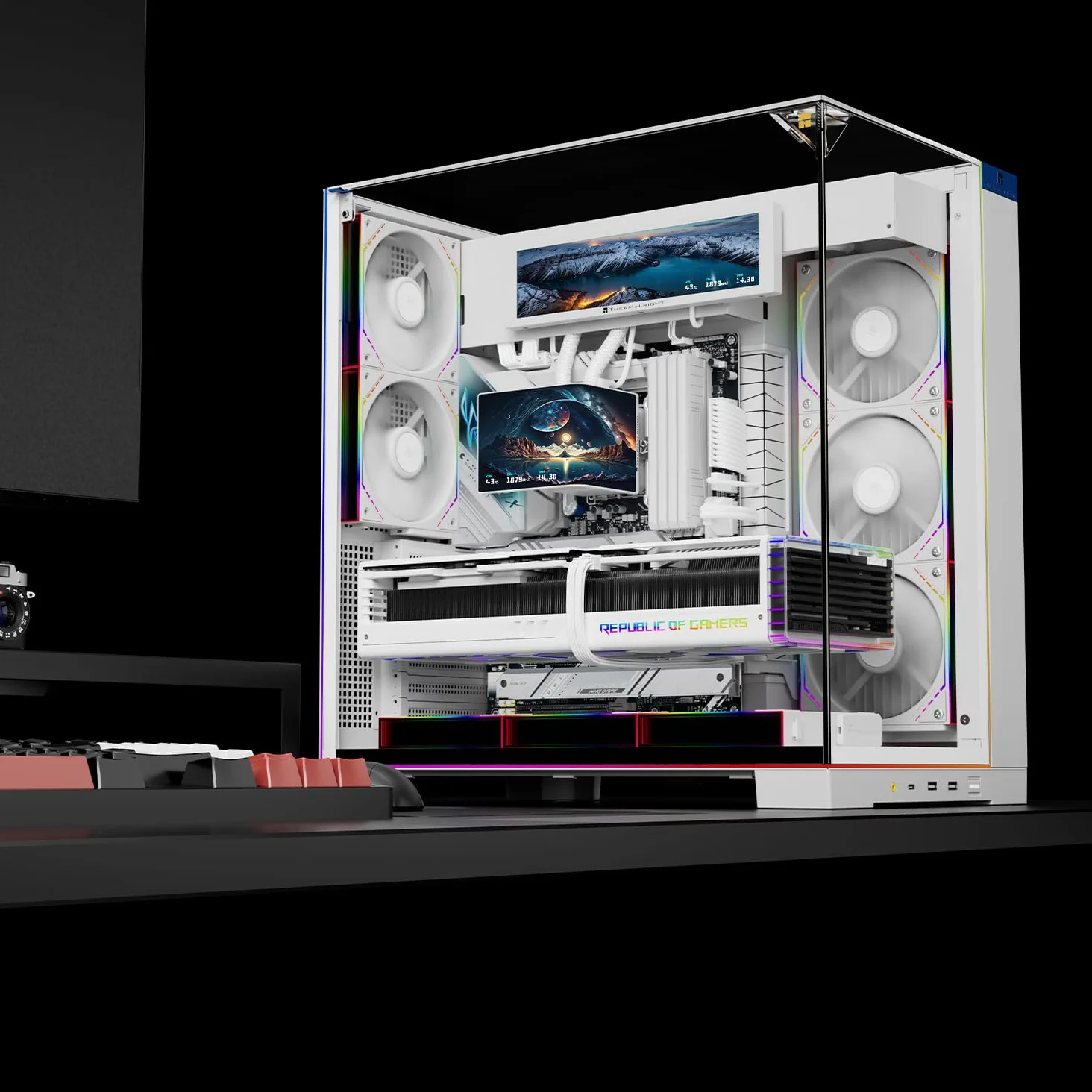 Thermalright TR Levita Vision 360 ARGB - Raffreddatore per CPU AIO, senza fili, con risoluzione 2400 x 1080, per AM4/AM5, Intel LGA1851/1700, schermo 3D da 6,67"