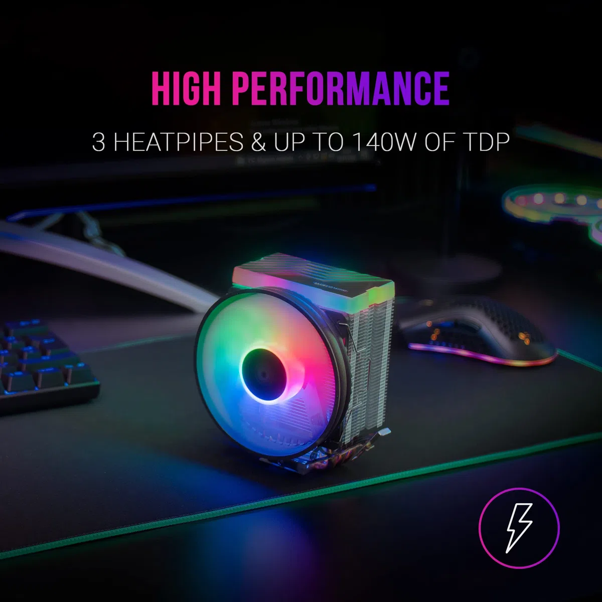 Mars Gaming ML-ULTRA240 Bianco, Raffreddamento Liquido CPU, TDP 500W, Infinity Mirror, 2 Ventole Silenziose FDB ARGB, Tubi ARGB, Universale Multisocket