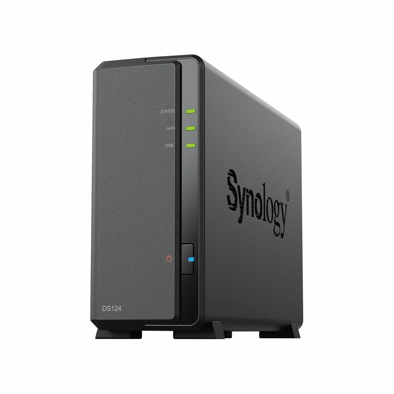 Synology DS124 1-Bay Discstation NAS (Realtek RTD1619B 4-core 1.7GHz 1GB DDR4 RAM 1xRJ-45 1GbE) 4TB Bundle con 1 x 4TB WD Red Plus HDD (WD40EFPX - 68C6CN0)