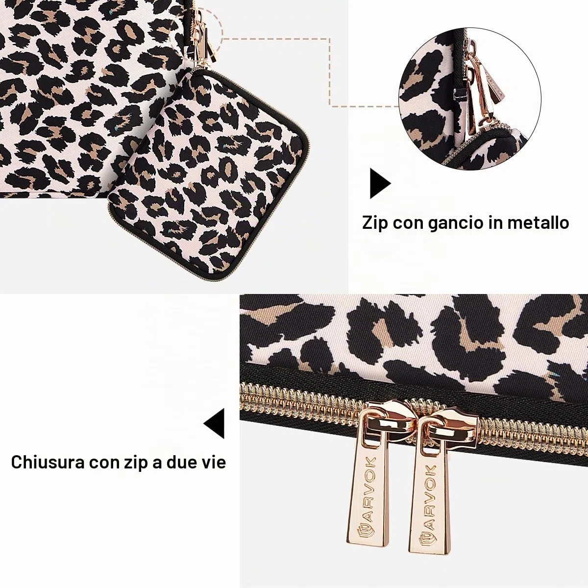 ARVOK 13 13,3 14 Pollici Custodia per Laptop con Borsa Extra per MacBook Air/Pro 13/MacBook Pro 14,[Versione di aggiornamento 2023] Impermeabile Sleeve per Laptop per HP/MacBook/Lenovo/ASUS/Dell
