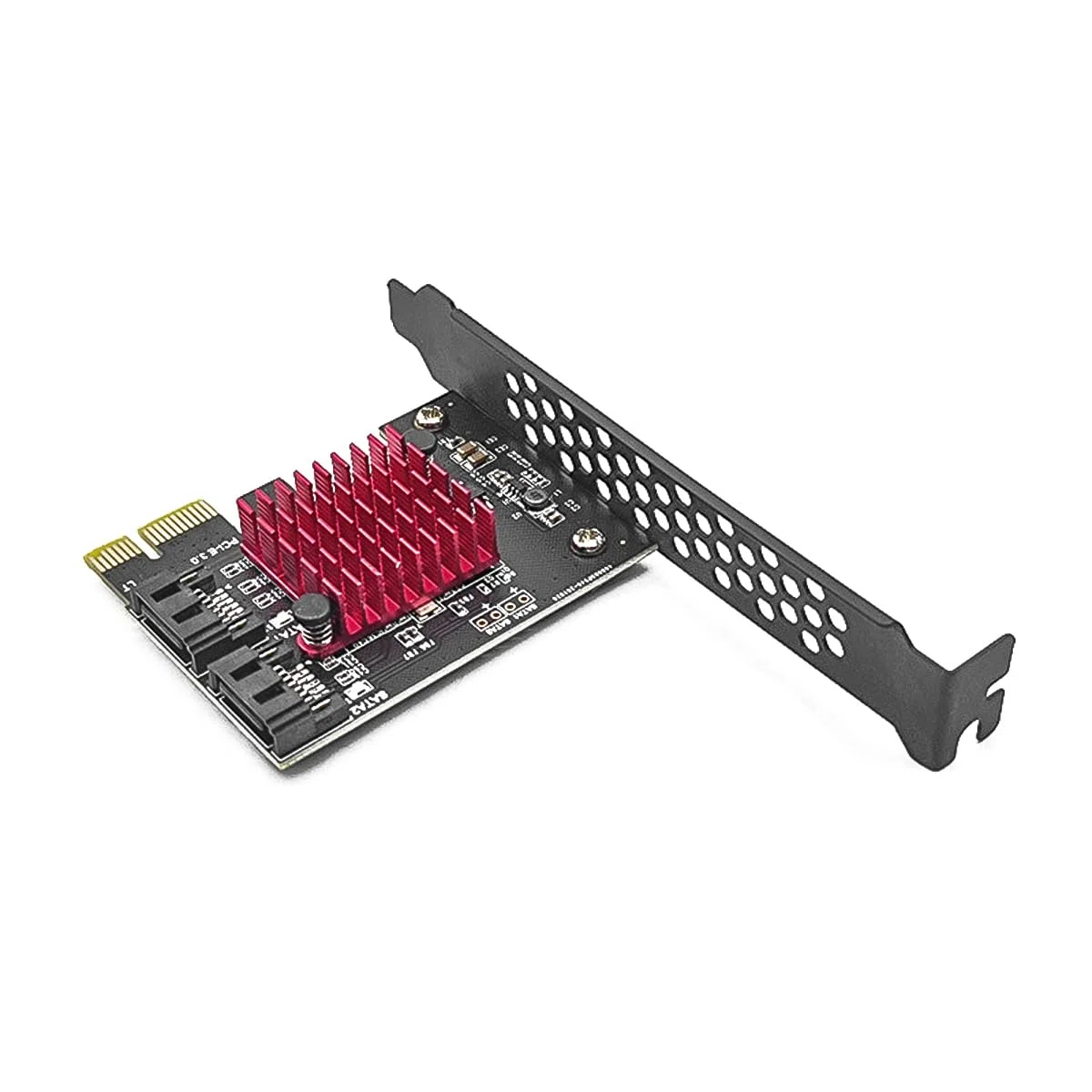 DollaTek PCI-E 1X GEN3 a Sata3.0 Scheda di espansione a piena velocità Adattatore 2 porte 6G Espansione Disco rigido IPFS con staffa a basso profilo