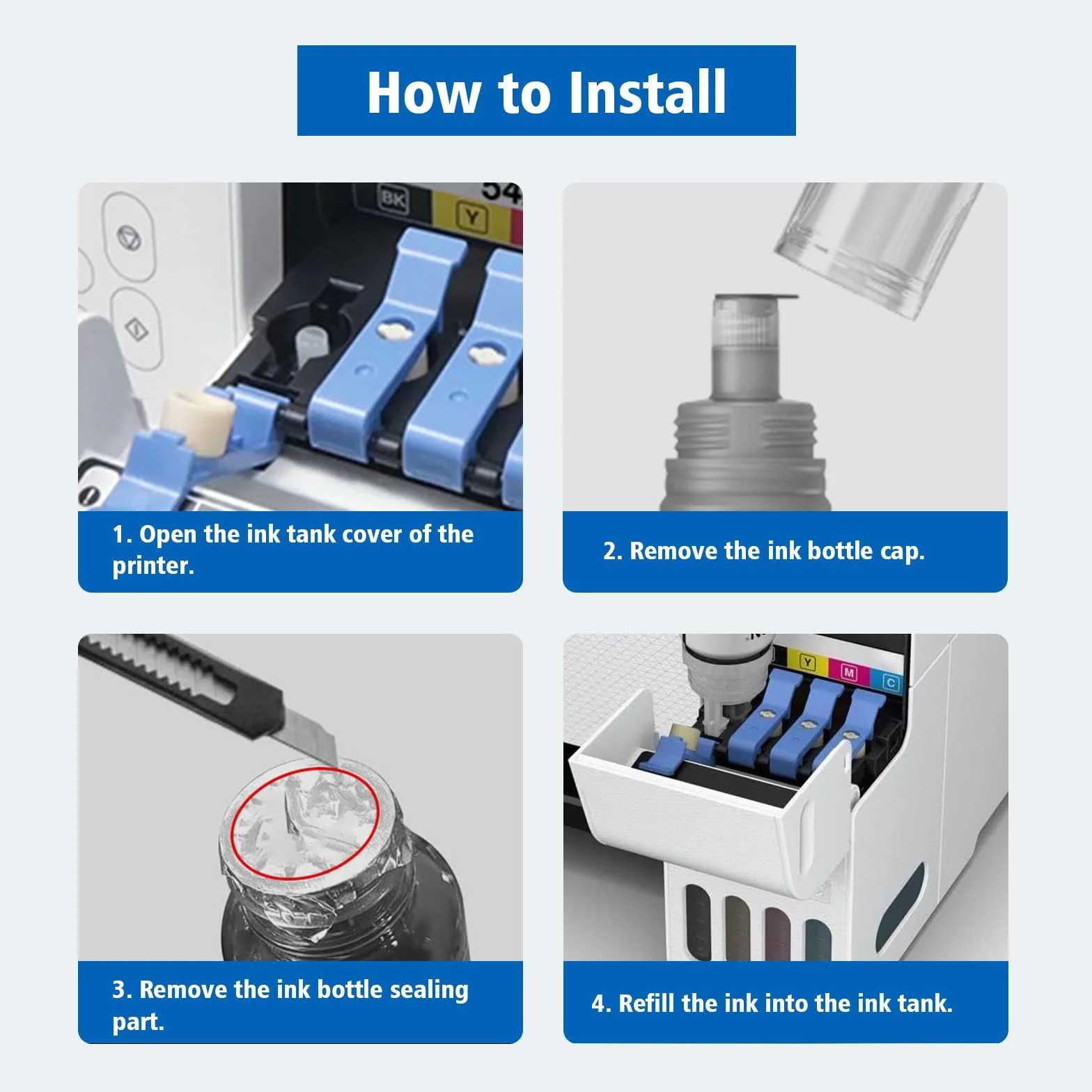 E664 Inchiostro Compatibile per ET-2500 ET-2550 ET-2600 ET-2650 ET- 3600 ET-4500 ET-4550 ET-14000 ET-15000 ET-16500 L1300 L100 L110 L200 L210 L350 L355 L365 L455 L550 L555 (BK/C/M/Y)