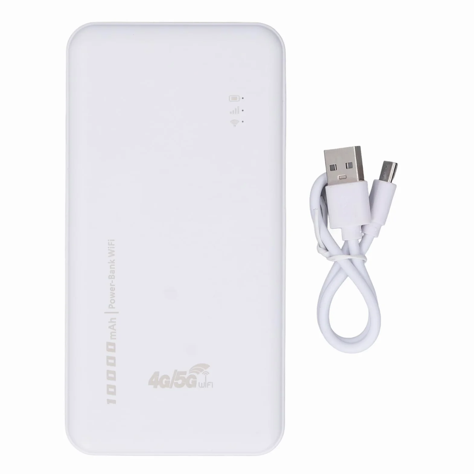 Generic Router Portatile 4G LTE Hotspot Mobile Slot per Scheda SIM 300Mbps Batteria Power Bank Router per Casa e Lavoro ABS Bianco 1 Articolo