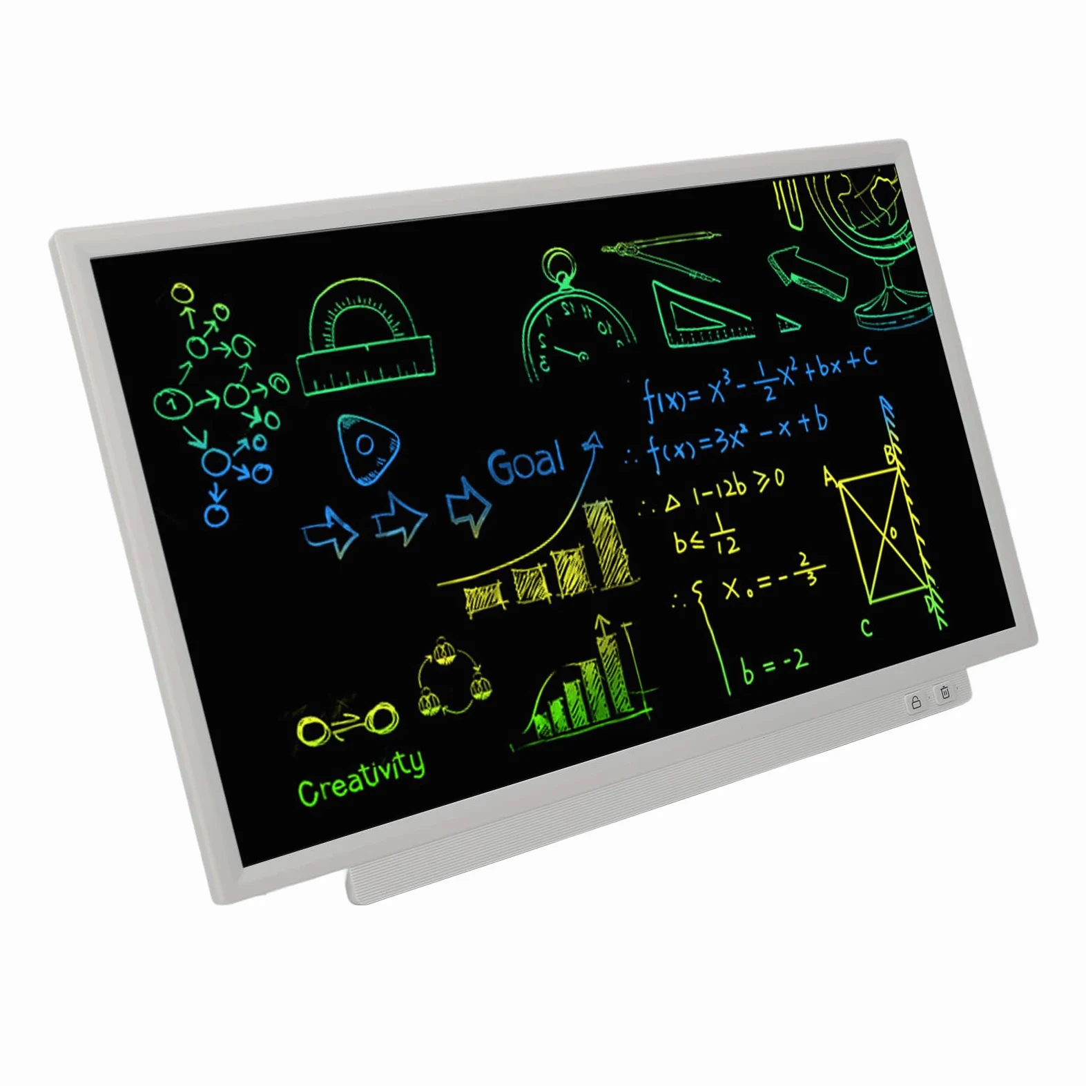 Tavoletta da Disegno LCD, Schermo a Luce Non Blu da 24 Pollici Blocco da Disegno Trasparente con un per Bambini, Blocco da Elettronico con Penna Sensibile per Ufficio, Scuola, Casa