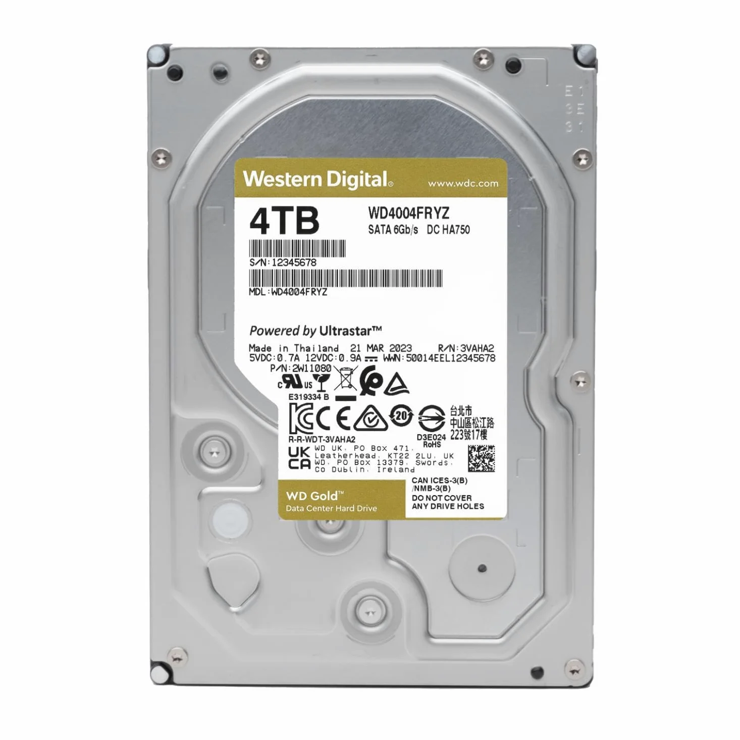 Western Digital WD Gold WD4004FRYZ 4TB