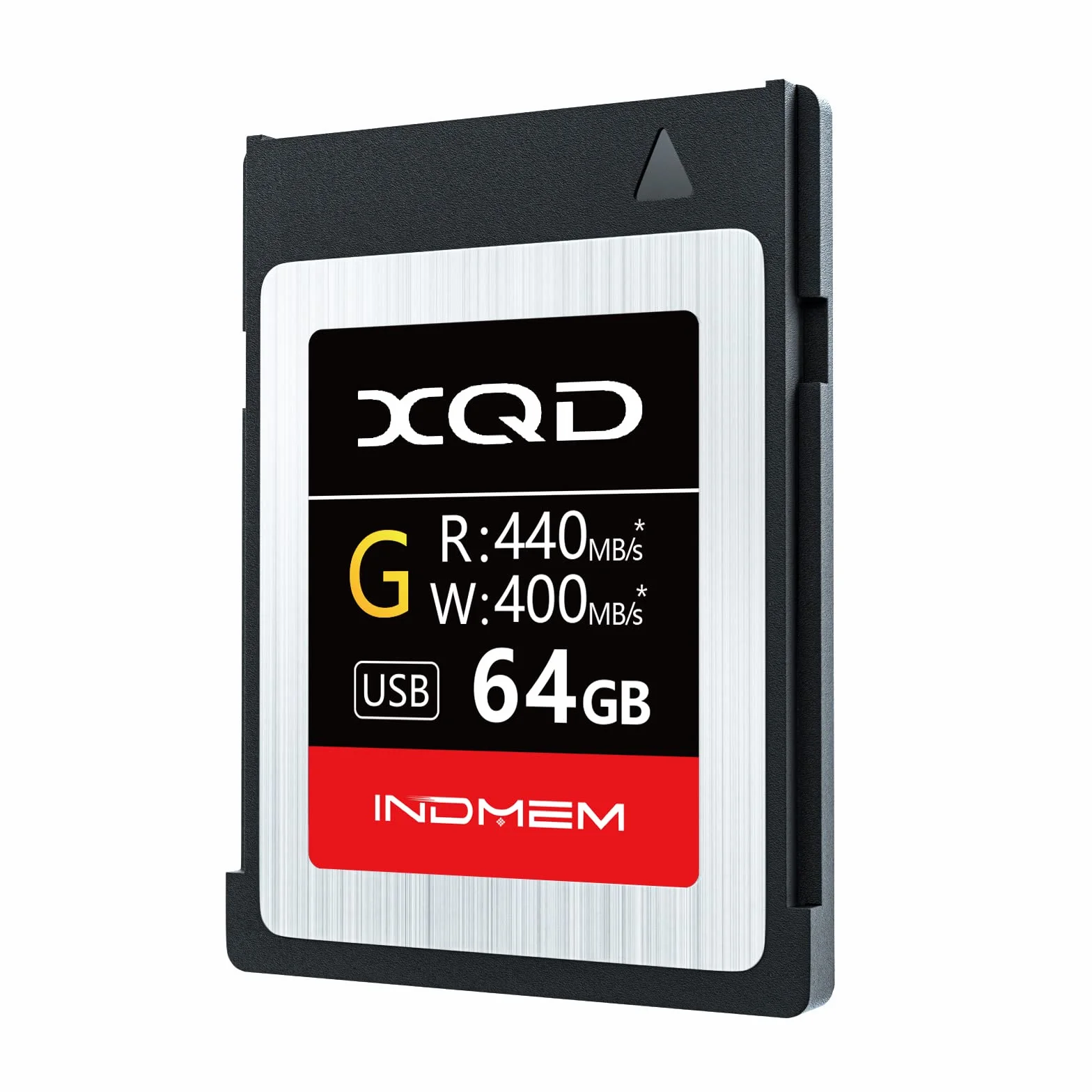 INDMEM 64 GB XQD Card 5 X Tough MLC XQD Flash Card High Speed G Series (lettura 440 MB/s e scrittura 400 MB/s)