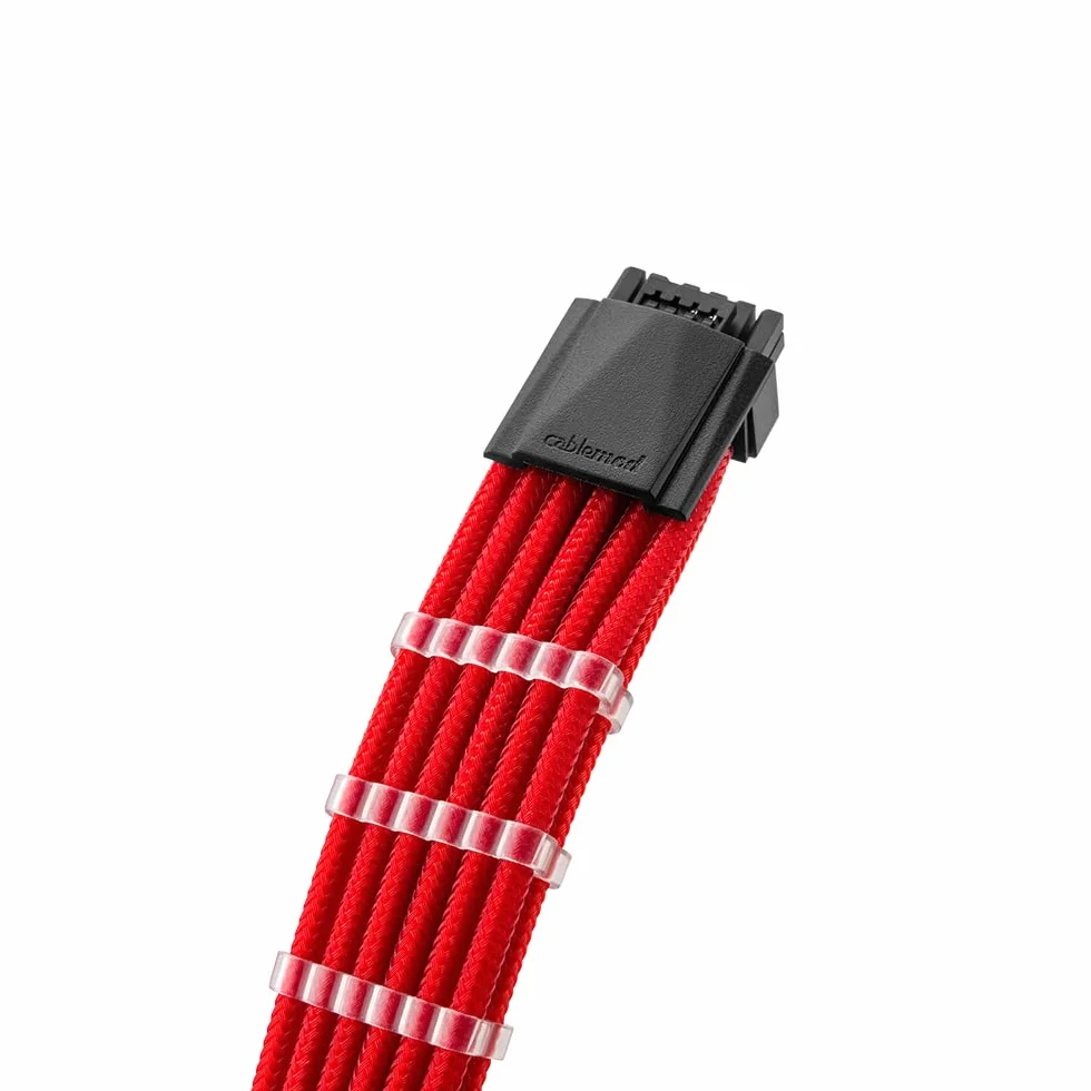 CableMod C-Series PRO ModMesh 12VHPWR Cable Kit für Corsair RM, RMi, RMx (Black Label) - rot