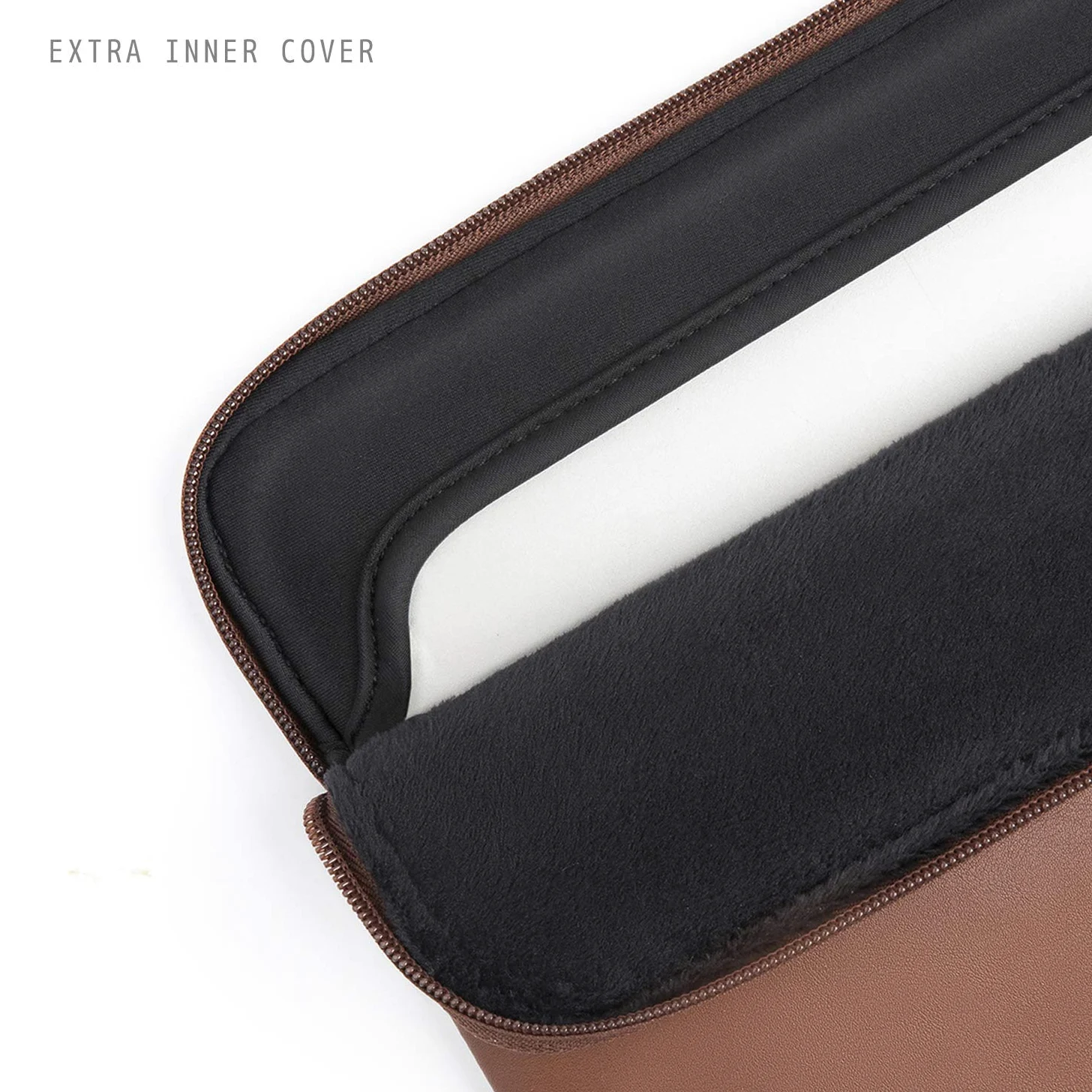 Comfyable custodia laptop slim compatibile con MacBook Air e MacBook Pro 13/14 pollici M5/M4/M3/M2/M1 Pro/Max 2026-2021, sleeve da viaggio Mac in PU, Marrone