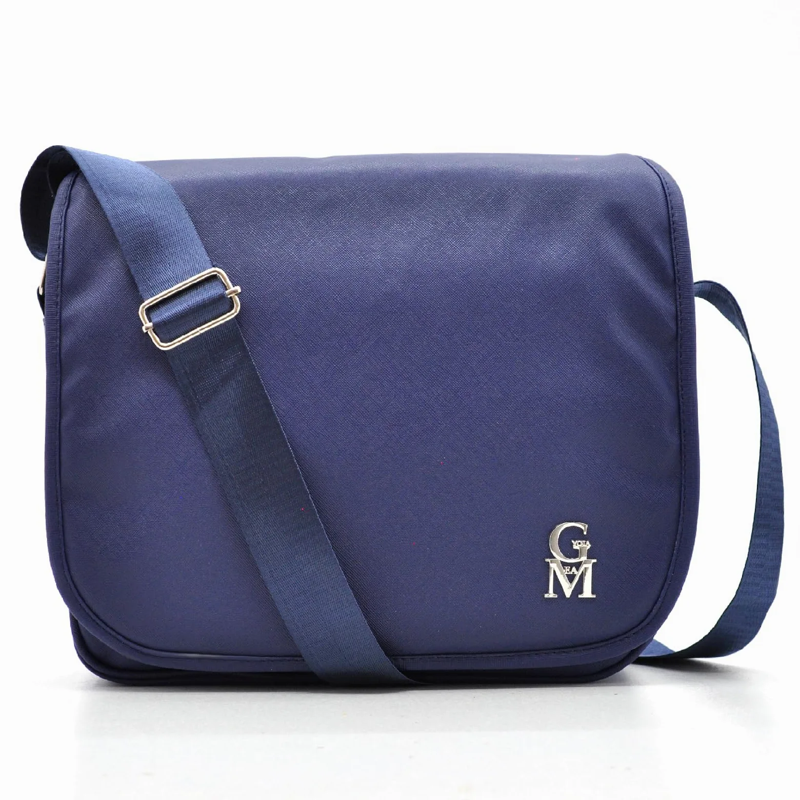 Borsa Messenger in Tessuto Tecnico, Porta Laptop 35x23x13cm, Blu Navy, Tracolla Regolabile per Ufficio e Lavoro