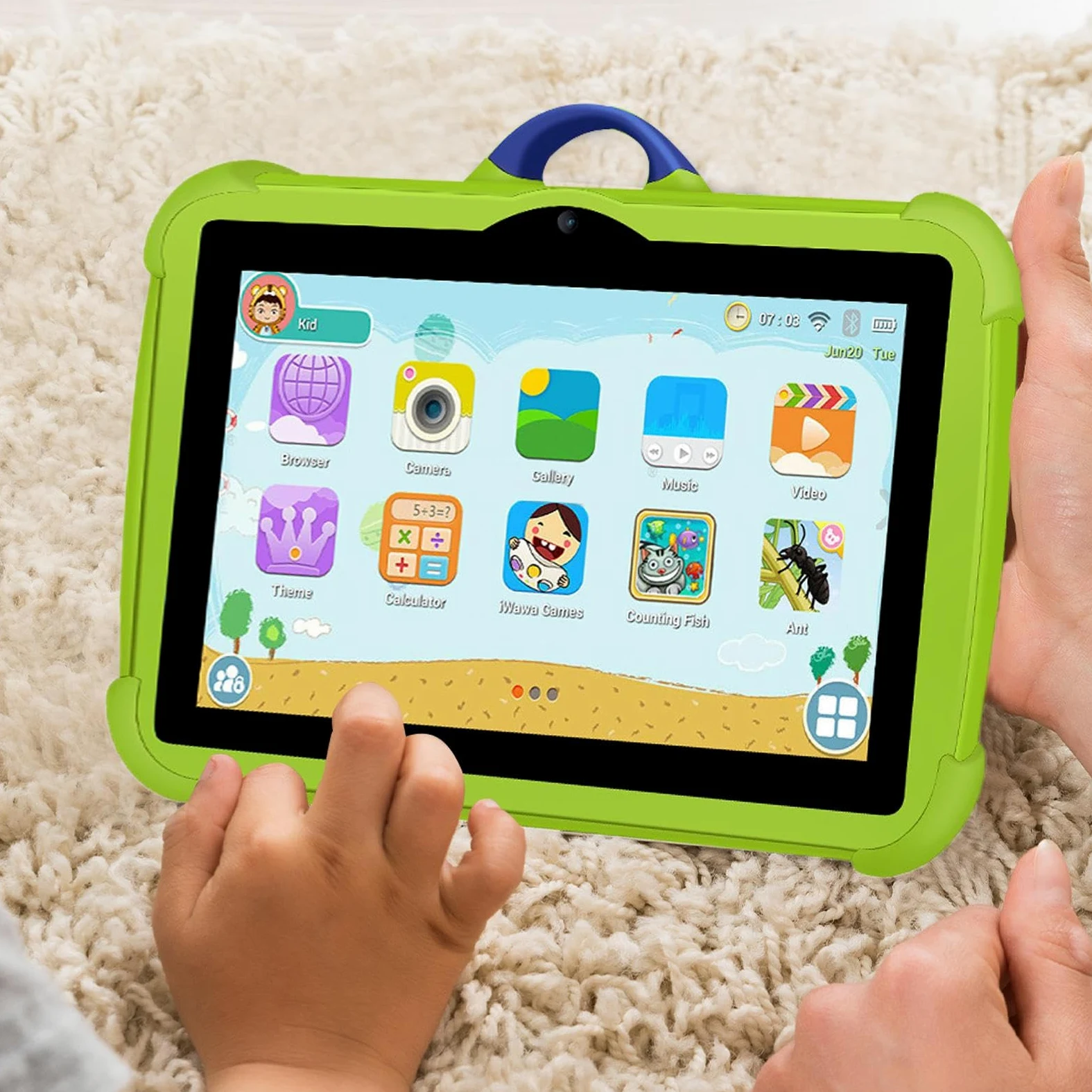 Generico Tablet Per Bambini Da 7 Pollici - Tablet Android7.1, +64 GB Romtablet PC | Protezione Agli Occhi A Prova Di Goccia Multiuso E All' A Prova Di, Grande Batteria Con Doppio Contro