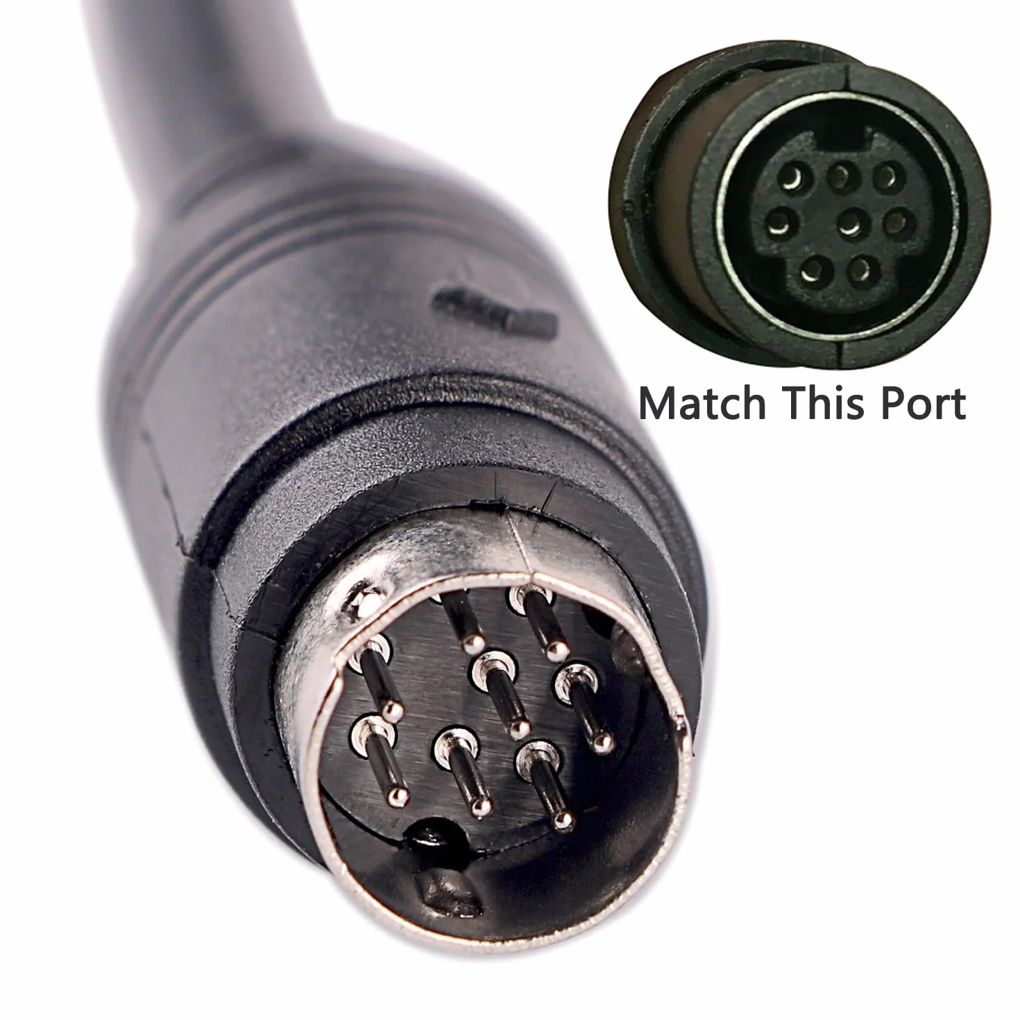 Cavo di prolunga Mini DIN 8 Pin maschio a maschio, adattatore connettore MD8 dritto per audio, video, attrezzature industriali, tastiera, GPS (1,8 m/6 piedi/71'')