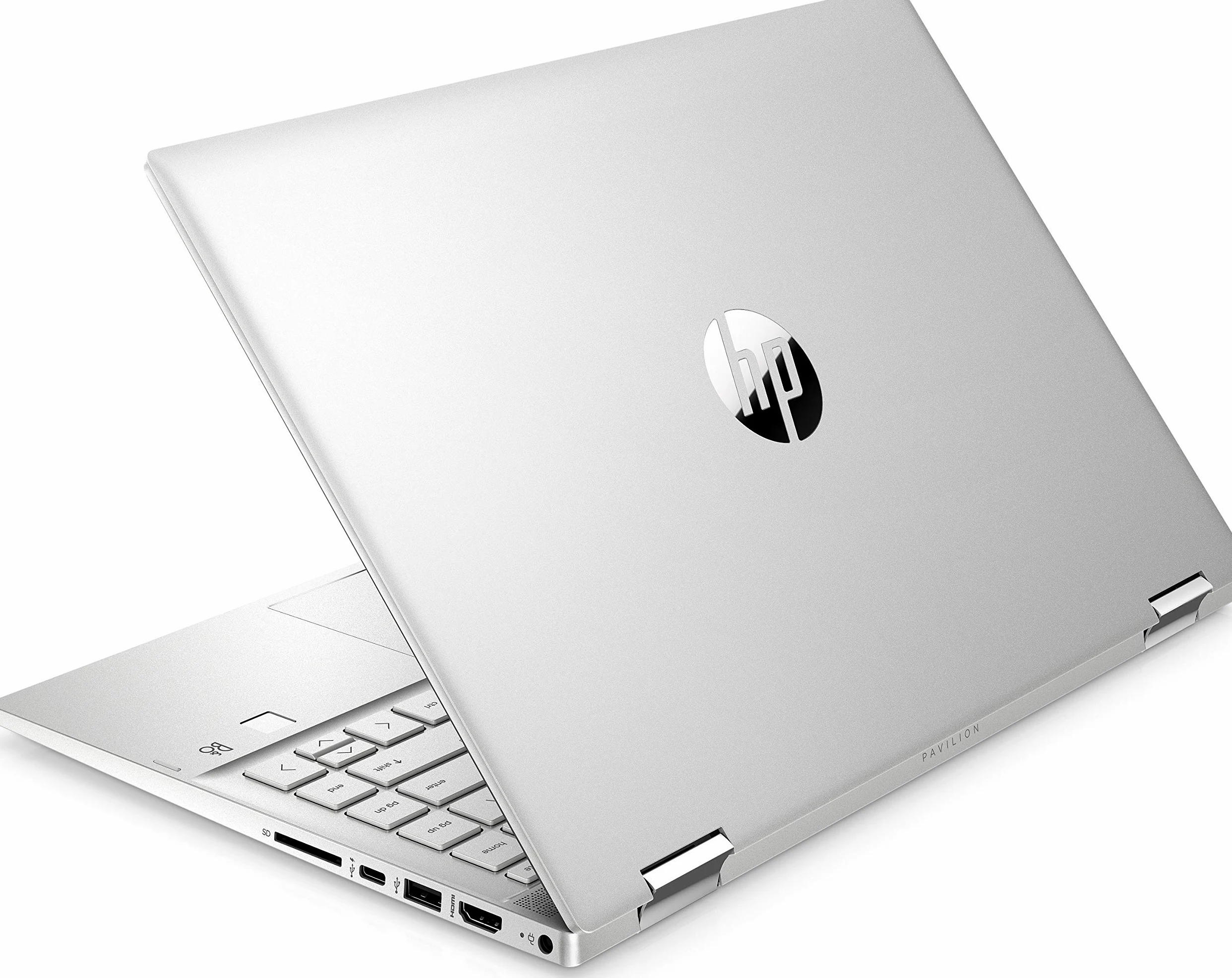 HP - PC Pavilion X360 14-dw1021nl Notebook Convertibile, Intel Core i3-1115G4, RAM 8 GB, SSD 256 GB, Grafica UHD Intel, Windows 10 Home, Schermo 14” FHD, Lettore Impronte Digitali, USB-C, Argento