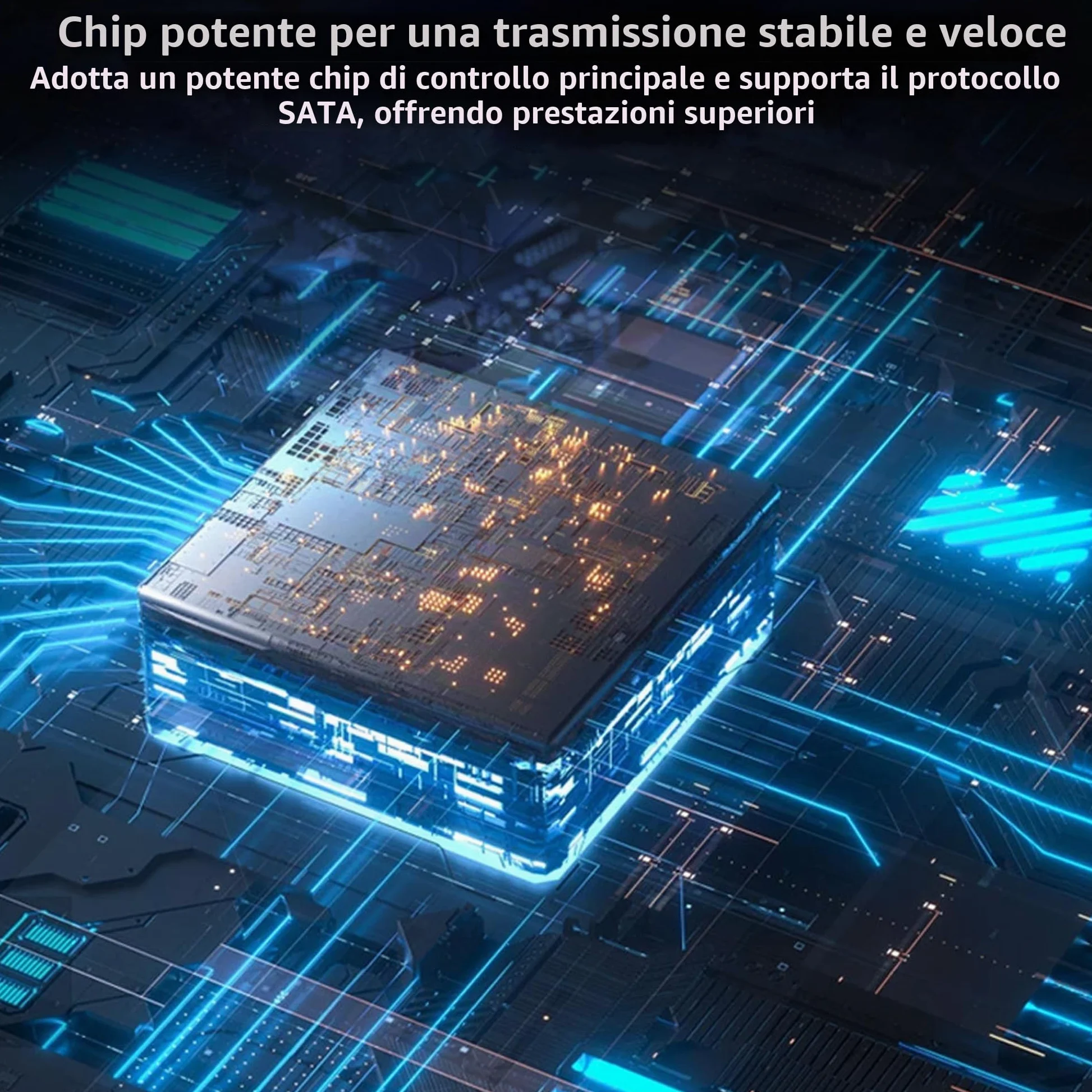 Alloggiamento per disco rigido, USB 3.0 5Gbps ad alta velocità, sottile, portatile, HDD SSD Case Plug and Play per HDD e SSD SATA da 2,5 pollici