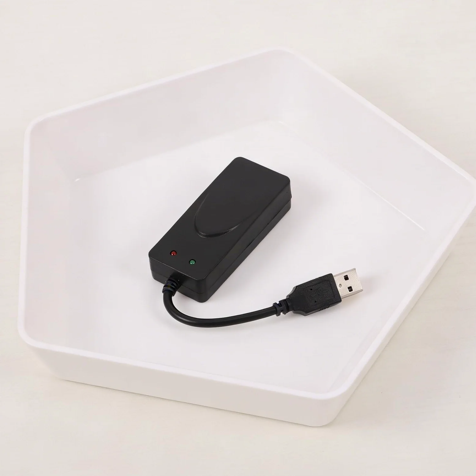 GALPADA Modem Fax USB Nero Doppia Porta USB in Abs, Connessione Dati Alta Velocità, per Spazi Ufficio Desktop e Rete Domestica