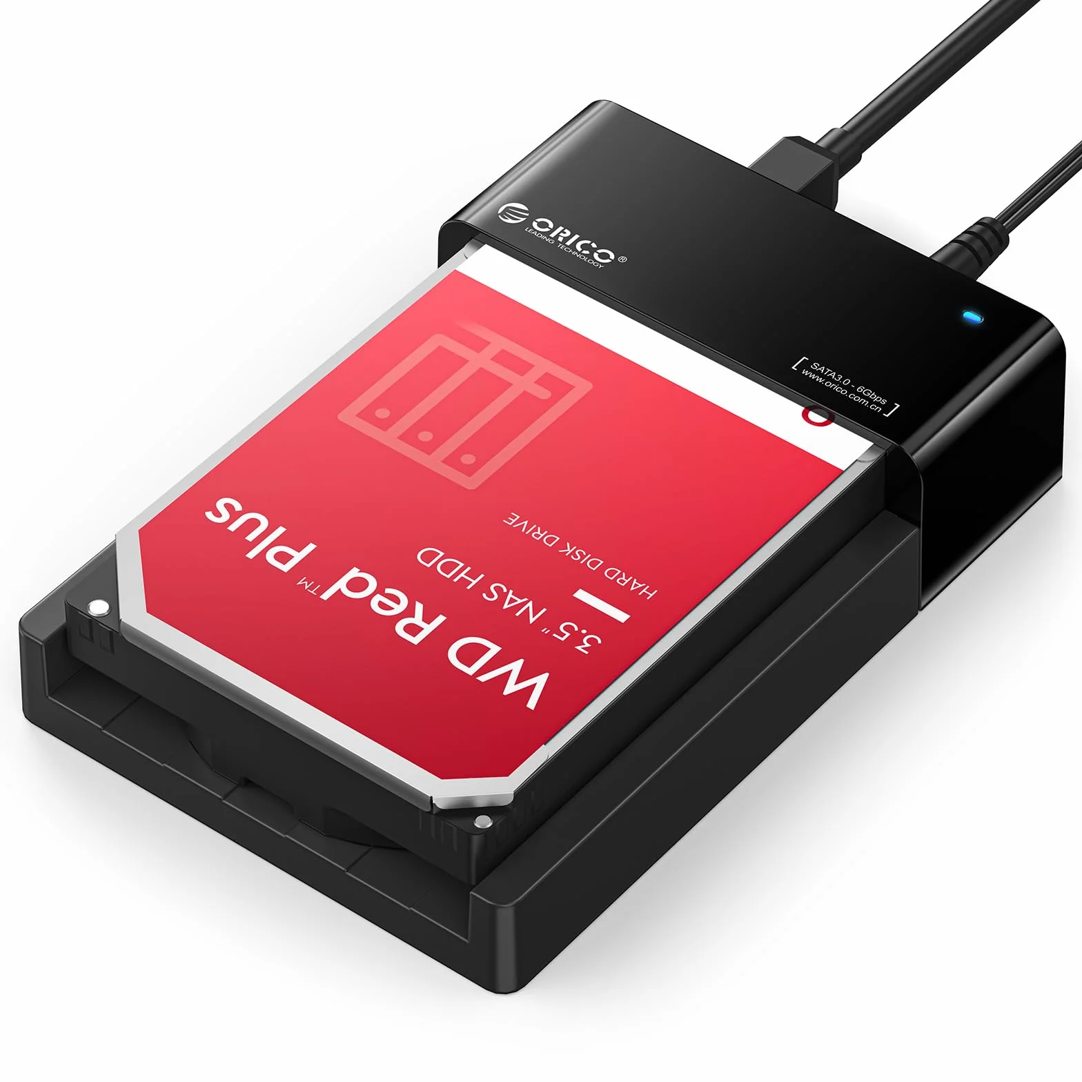 ORICO Docking Station Esterna USB 3.0 SATA per Dischi Rigidi SATA da 2,5/3,5 Pollici, Docking Station per Dischi Rigidi da 5 Gbps con Capacità Fino a 24 TB [Supporta UASP] 2230/2242/2260/2280