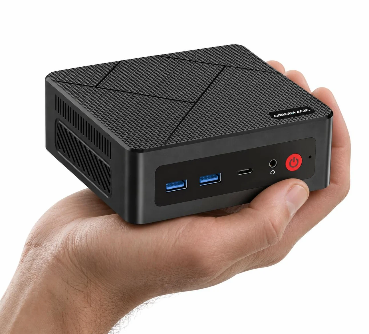 C4 Air Mini PC, AMD Ryzen 5 3500U (Fino a 3.7GHz, Beats N150/N100), 8GB RAM 256GB NVMe SSD, Windows 11 Pro Desktop Computer, Dual Gigabit LAN, Triple Display 4K, WiFi5/BT 5.0, Ufficio/Casa