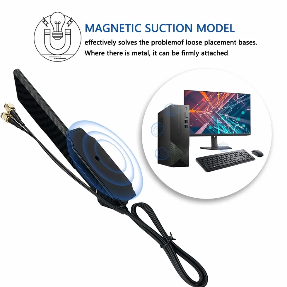Gintai RP-SMA Dual-Band WiFi 6E Antenna per ASUS ROG Strix B550-F Gaming WiFi II/B550-PLUS/Prime B450M-A II/ROG Strix B650-A B650-PLUS B650E-F B550-A B760-I Z690-I Z790-Plus Z790-A Z790-E Gaming