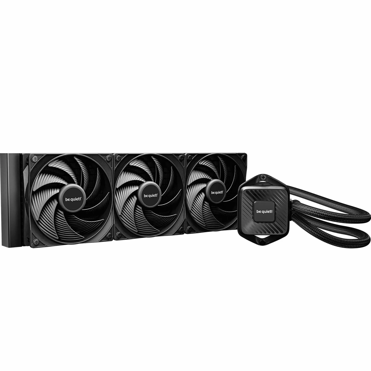 be quiet! Pure Loop 3 360 mm di raffreddamento ad acqua all-in-one per sistemi AMD/Intel overclocking, 3 ventole Pure Wings 3 120 mm PWM ad alta velocità, alta pressione statica, pompa PWM silenziosa