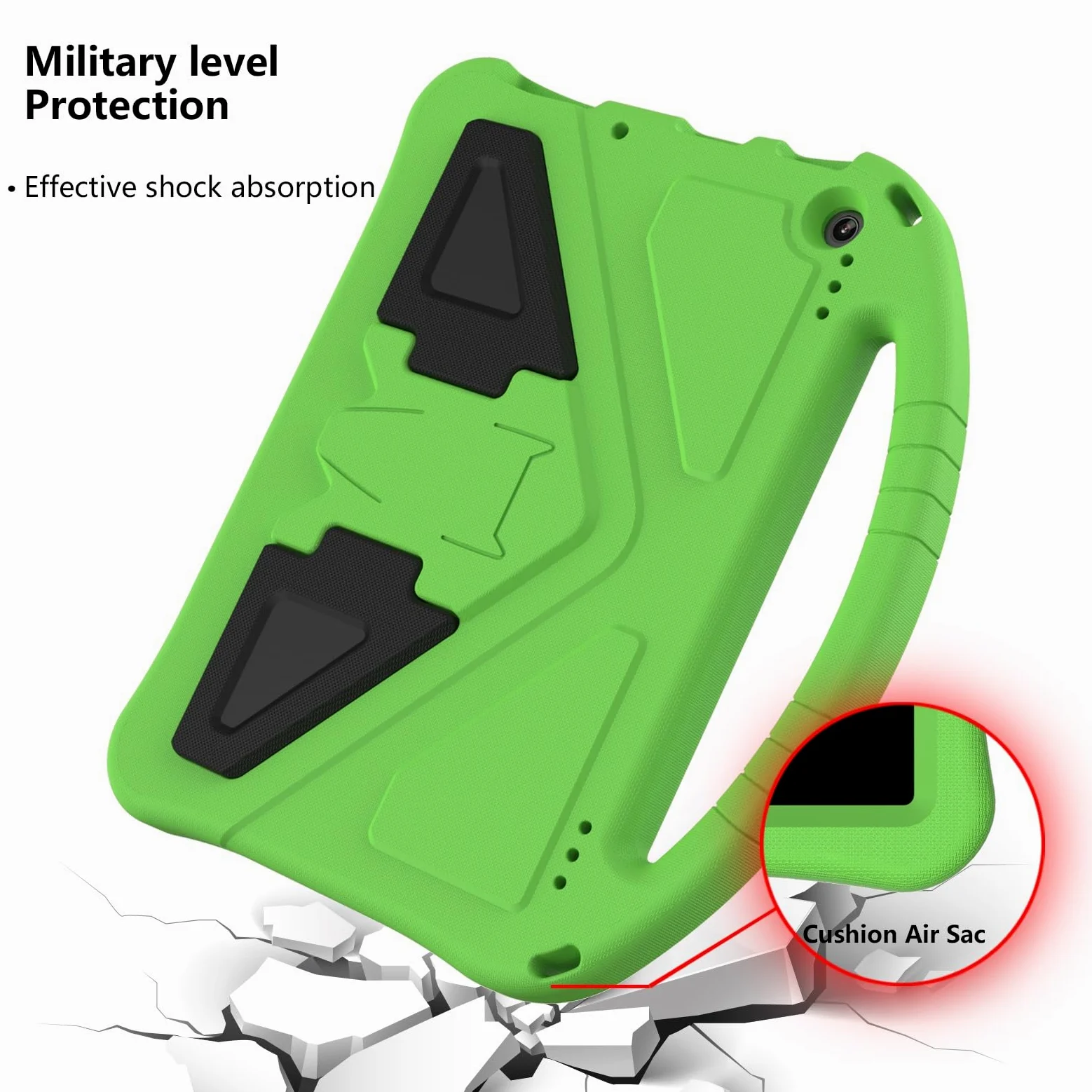 Custodia protettiva per tablet PC compatibile con Kindle Fire HD10/HD10 Plus 2021, custodia protettiva leggera in EVA per bambini, custodia protettiva antiurto resistente agli urti a prova di caduta