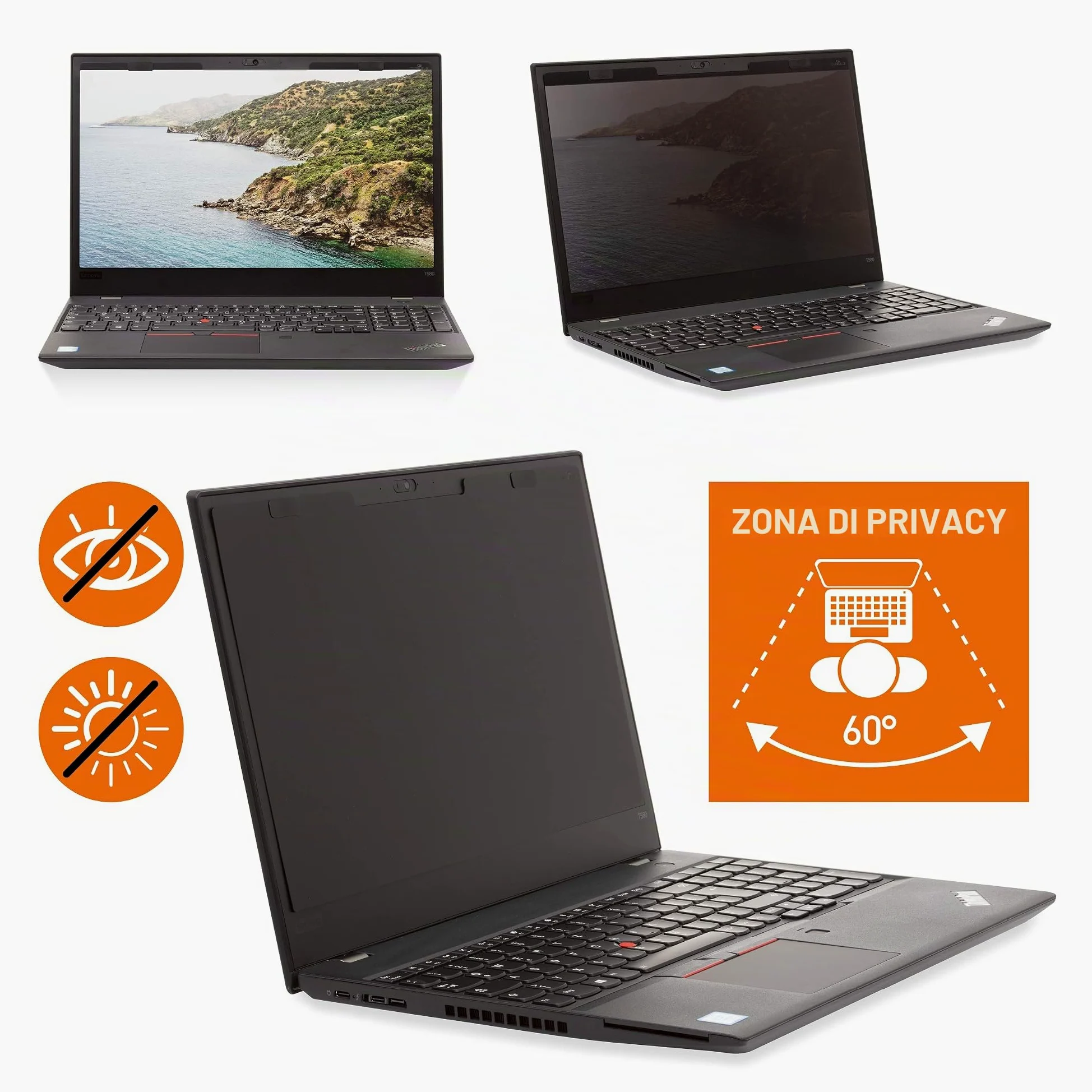 Durable Filtro privacy magnetico per schermi da 14" 16:10, incl. cartellina e panno in microfibra, grigio antracite, 513857