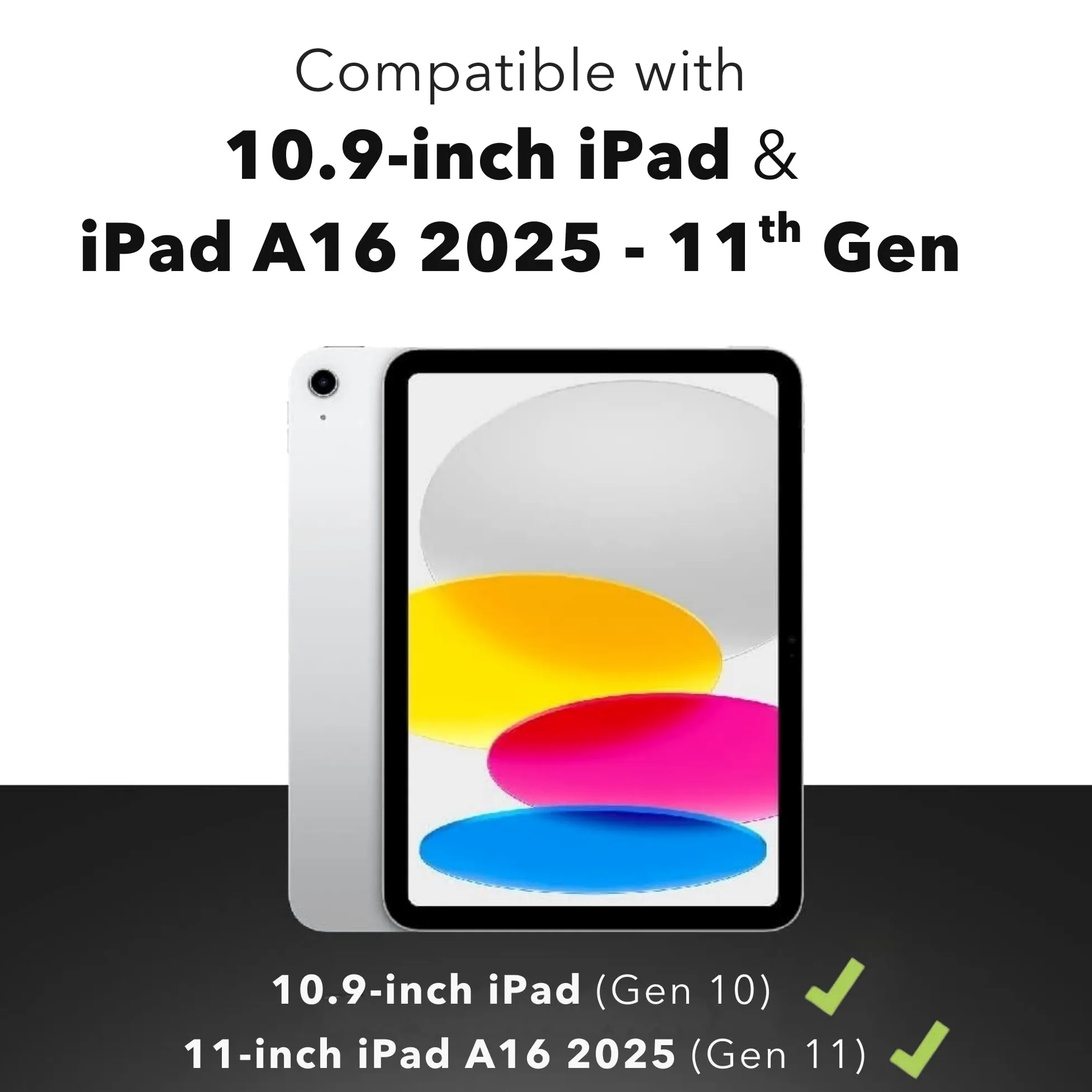 ZAGG InvisibleShield - Pellicola protettiva in vetro temperato per iPad A16 2025 11a/10a generazione 2022 da 10,9 pollici, 3 volte più resistente, protezione da urti e graffi, anti-impronte, facile da